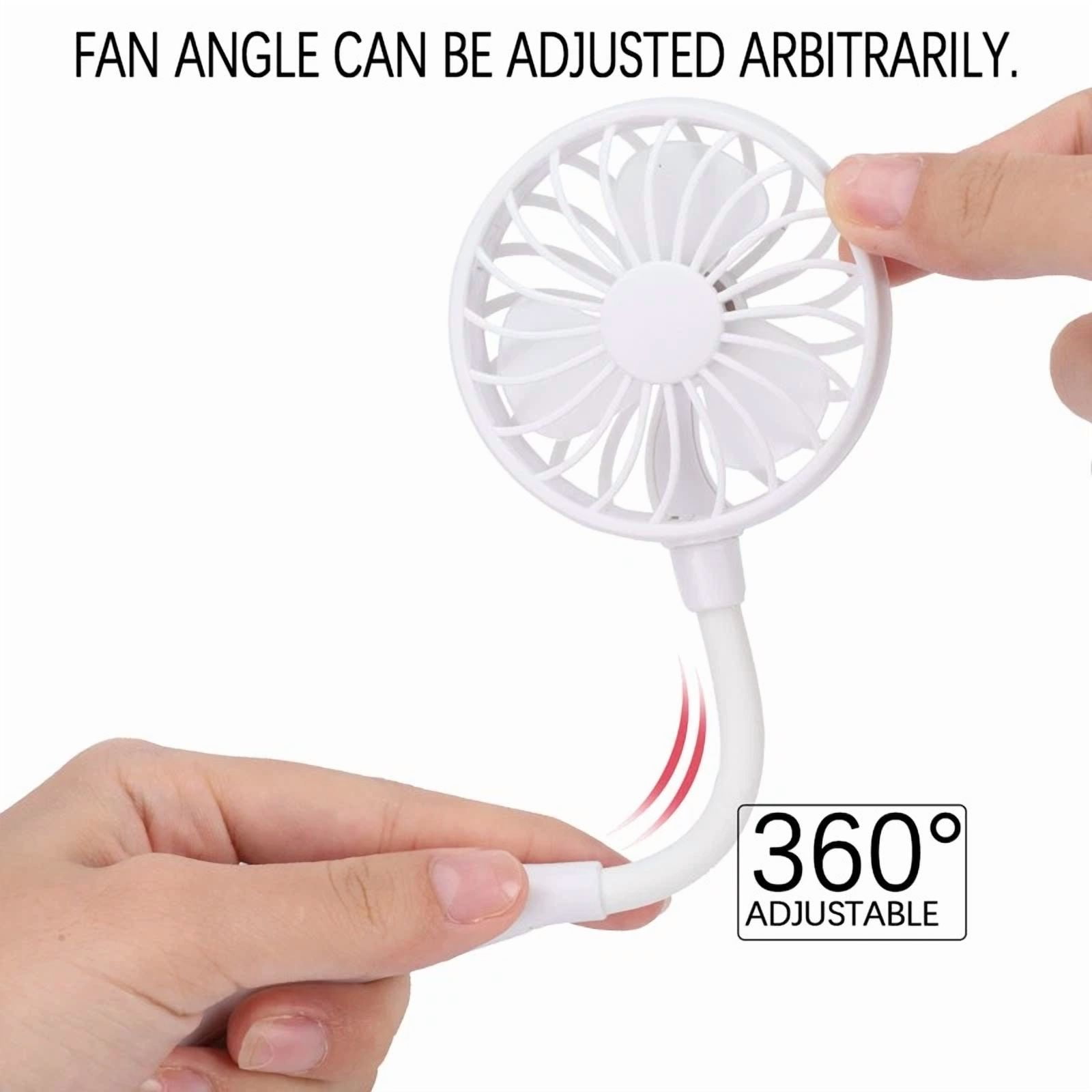 Rhea Portable Hanging Neck Sport Fan, Hands-Free Rechargeable Personal Cooling Fan (3 Speeds, 1 Pack) vscmj