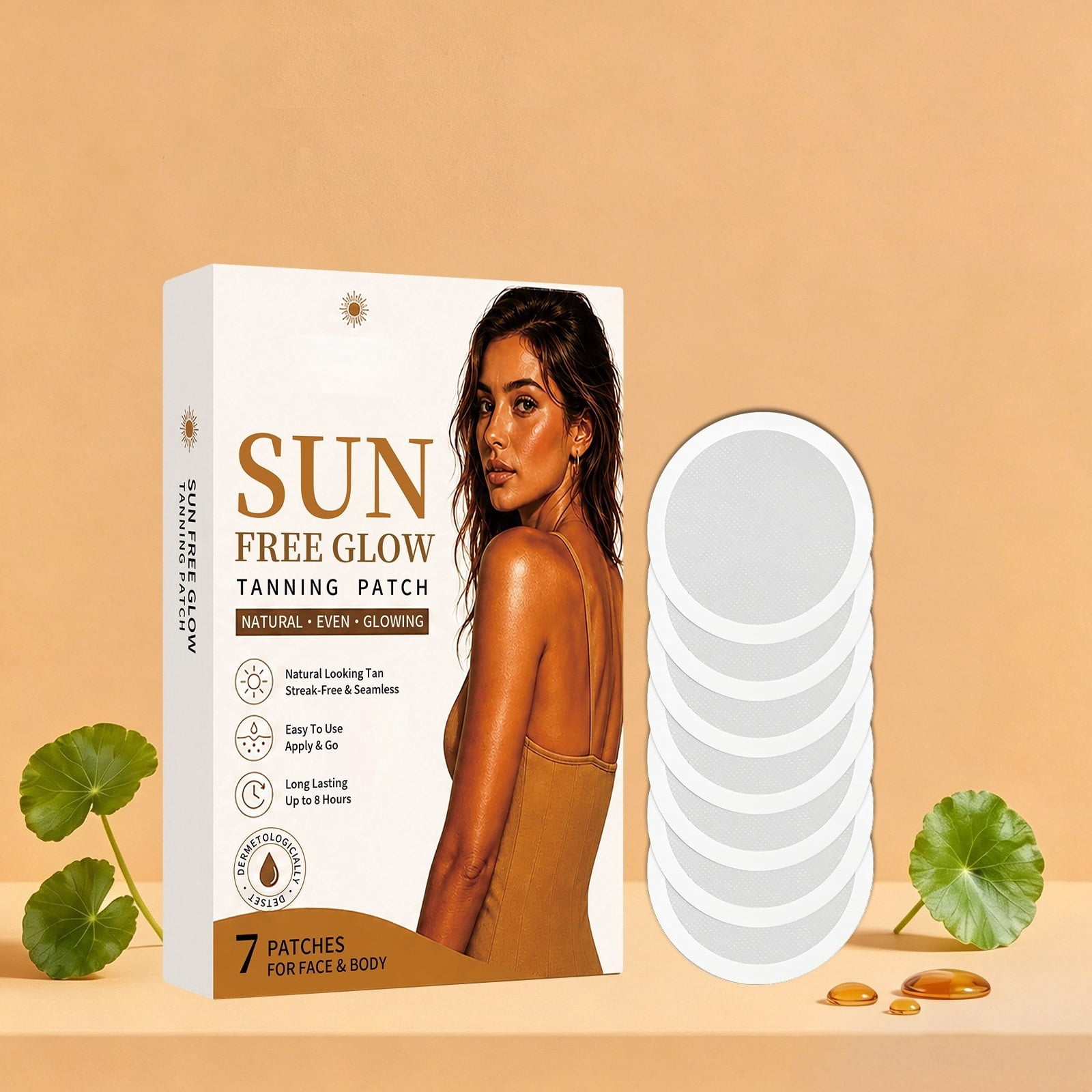 SZBAOAN Transdermal Self-Tanning Patches (Natural Bronze Glow, 7-Pack) q5mp2