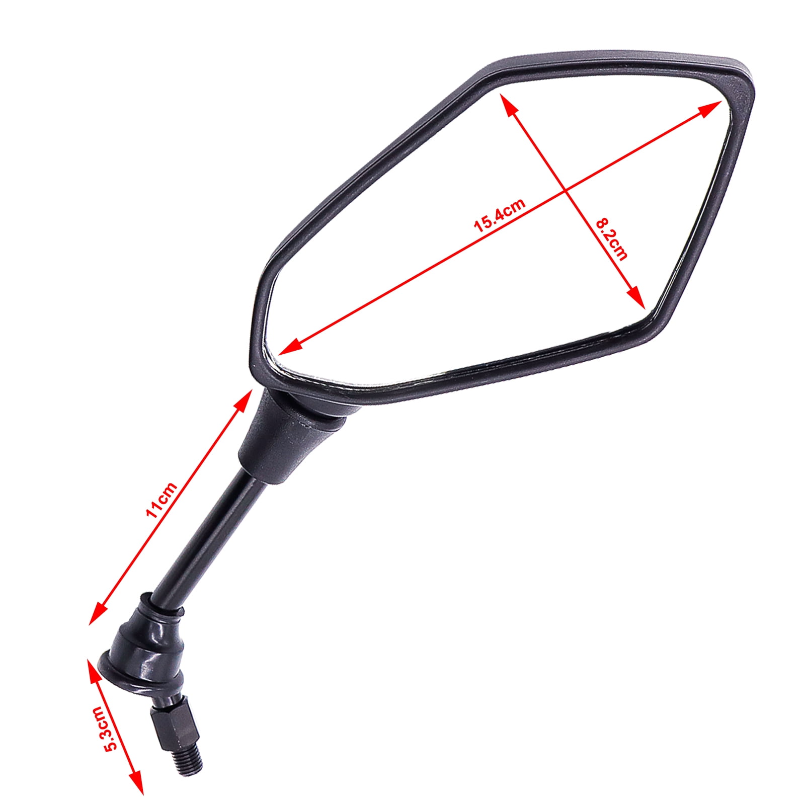 AUTOXBERT Motorcycle Rear View Side Mirrors with 7/8 in Handle Bar Mounts (Black, 1 Pair) fbecv
