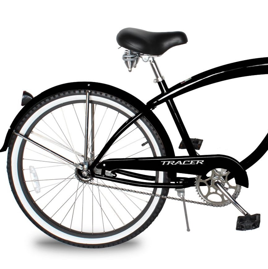 Wonder Wheels Beach Cruiser 7-Speed Bicycle with Fender (Black) hthqp
