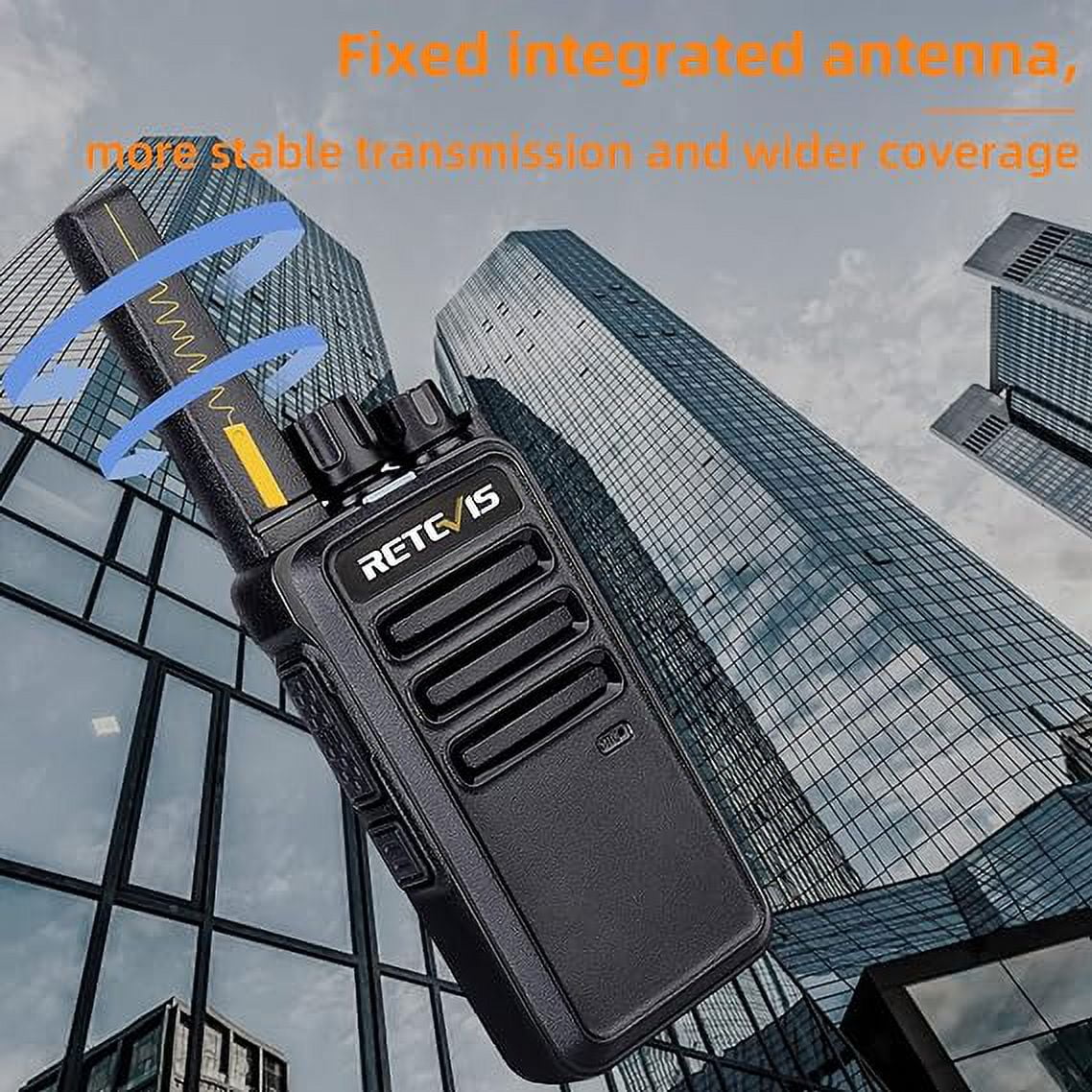 Retekess RT68 Two-Way Radios Long Range Walkie Talkies with Earpiece and Charging Base (10 Pack) vo4vc