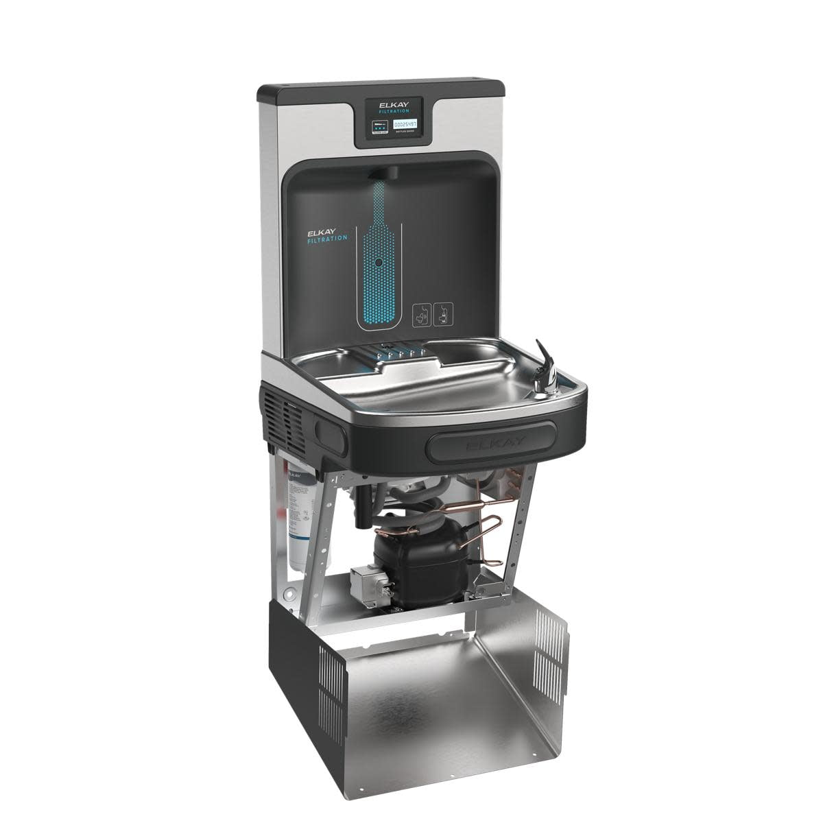 Elkay EZH2O Drinking Fountain and Water Station with ADA Cooler (Stainless Steel, 1.5 GPM) dajof