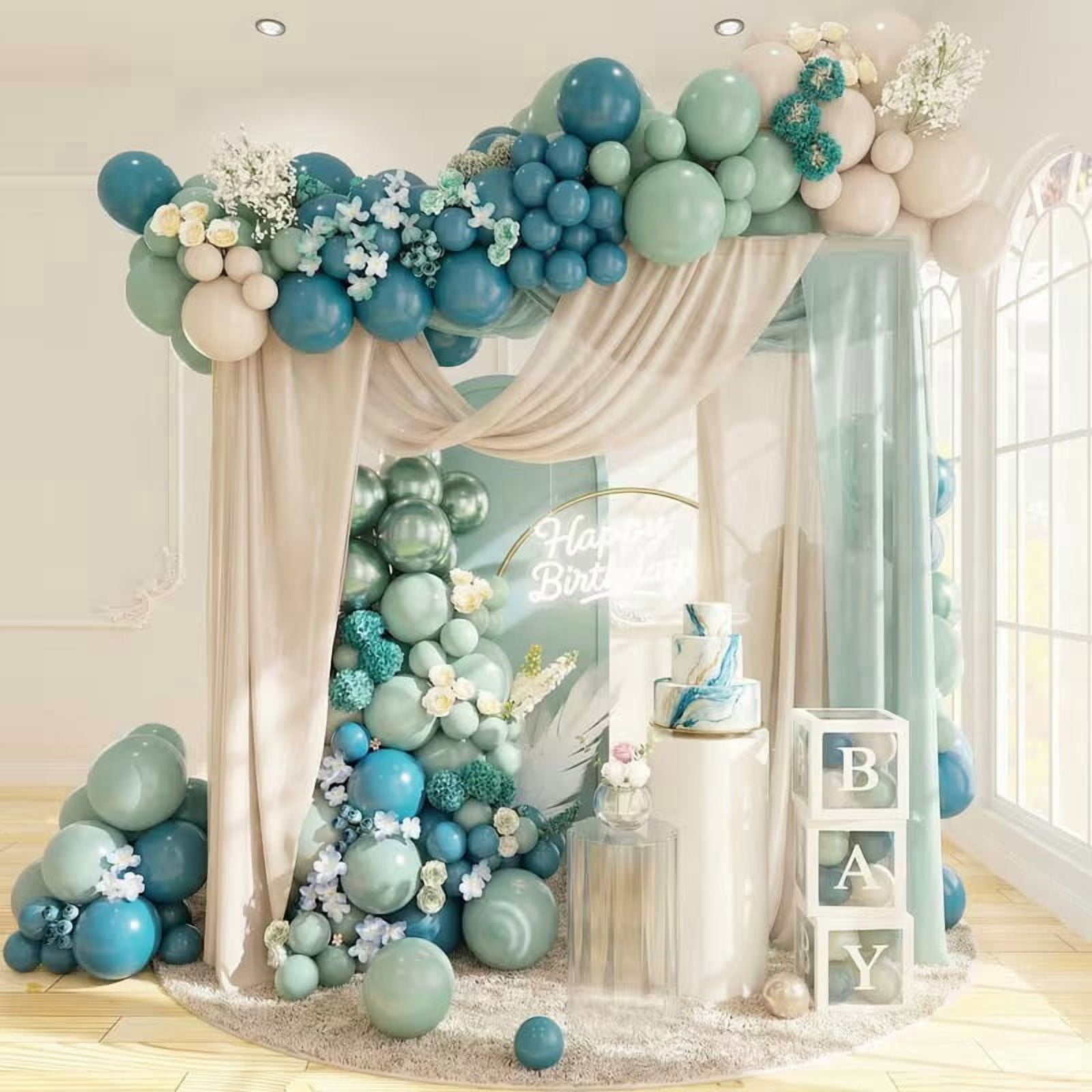 Generic Balloon Arch Kit Party Decoration Set (Green and Blue, 85-Piece) y0zuu