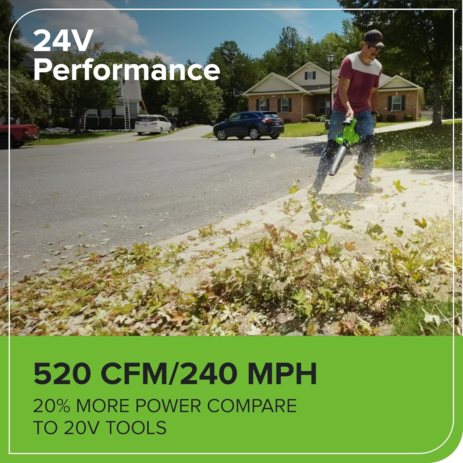 Greenworks 48V Brushless Leaf Blower and Vacuum Kit with (2) 4.0Ah Batteries and Dual Port Charger 8e49s