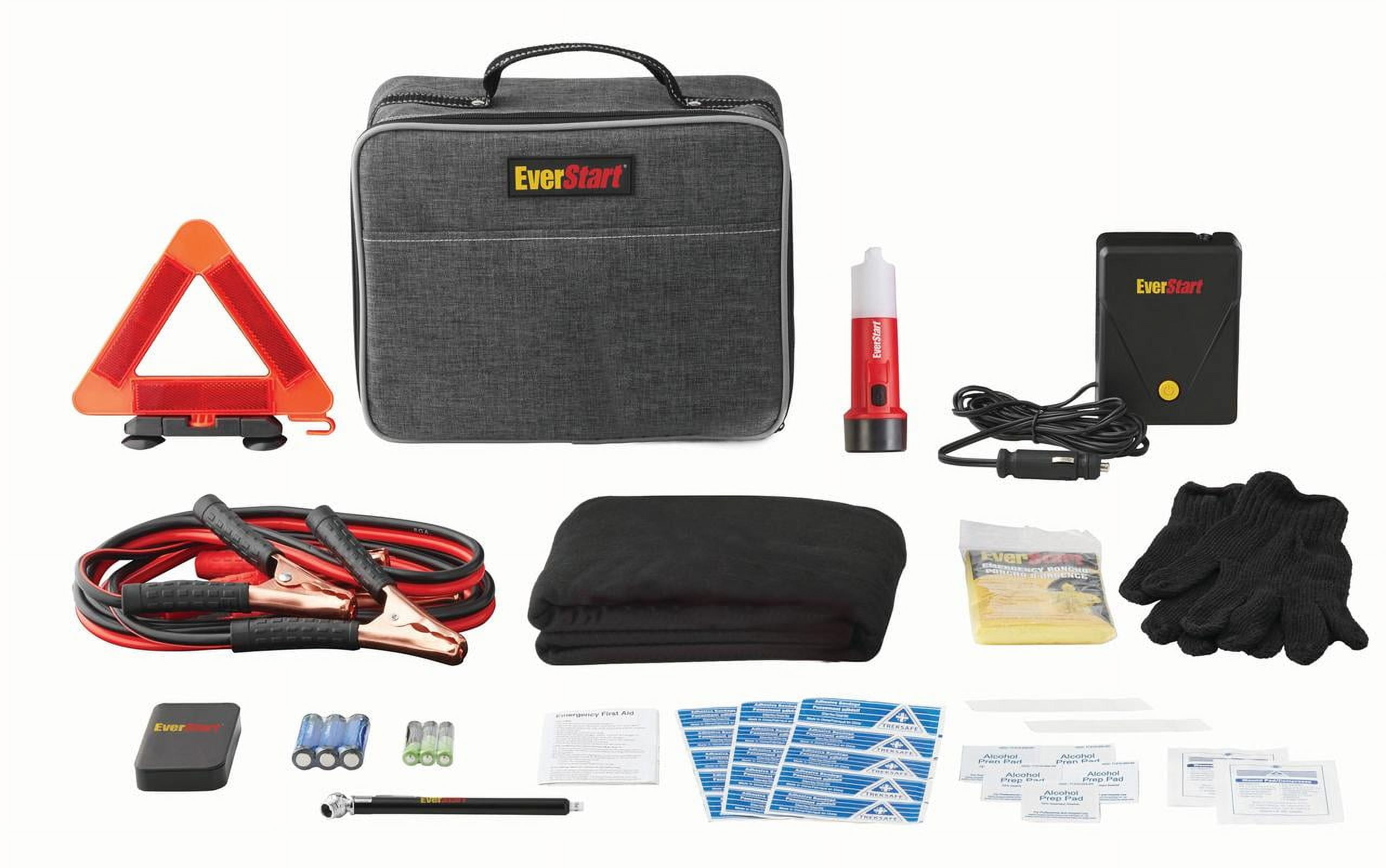 EverStart Deluxe Emergency Roadside Safety Kit (19-Piece Set, 5 lb) 0lmwd