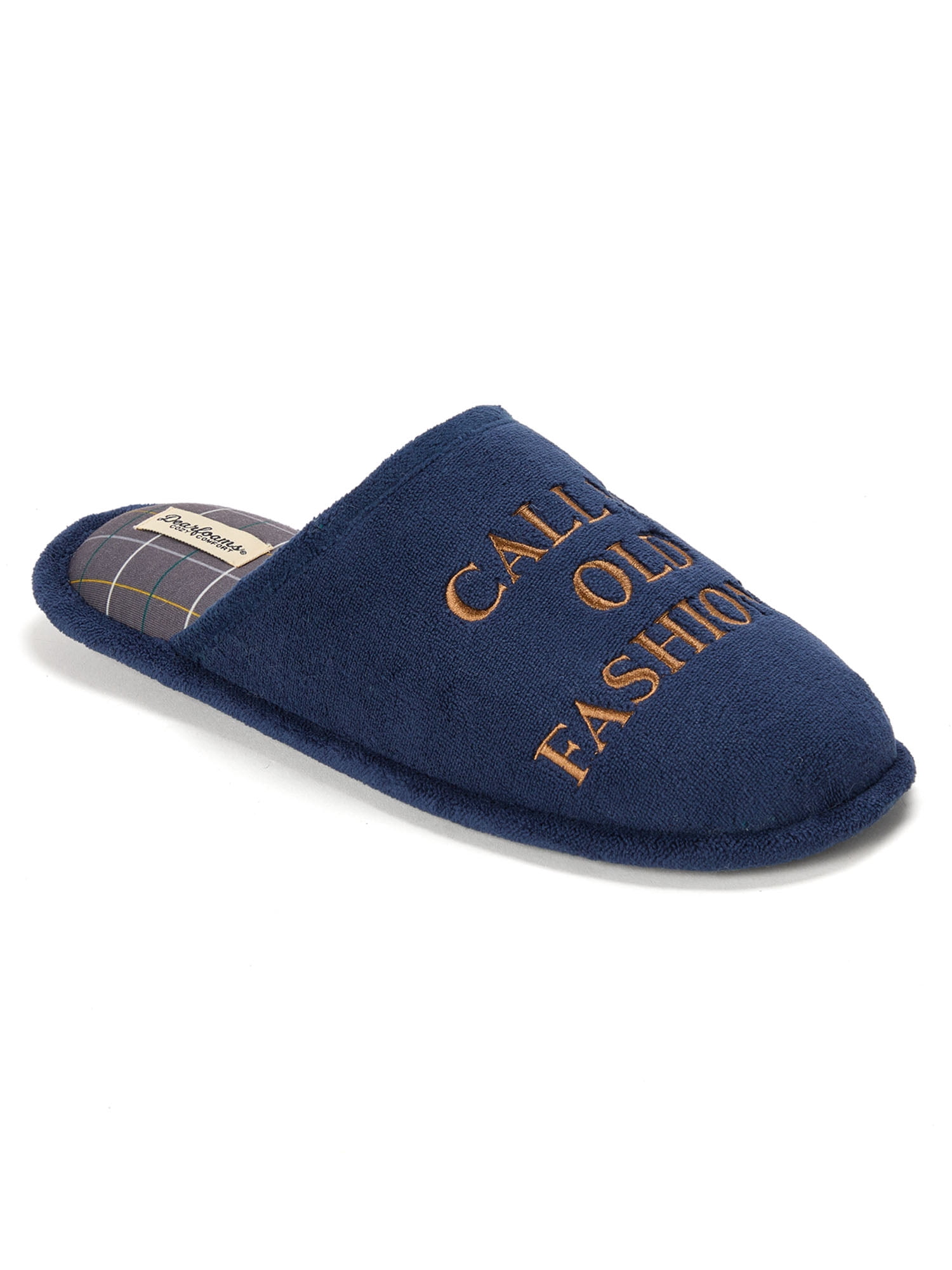 Dearfoams Cozy Comfort Scuff Slippers Indoor Outdoor Durable Footwear (Blue, Men's Size 10) necp9