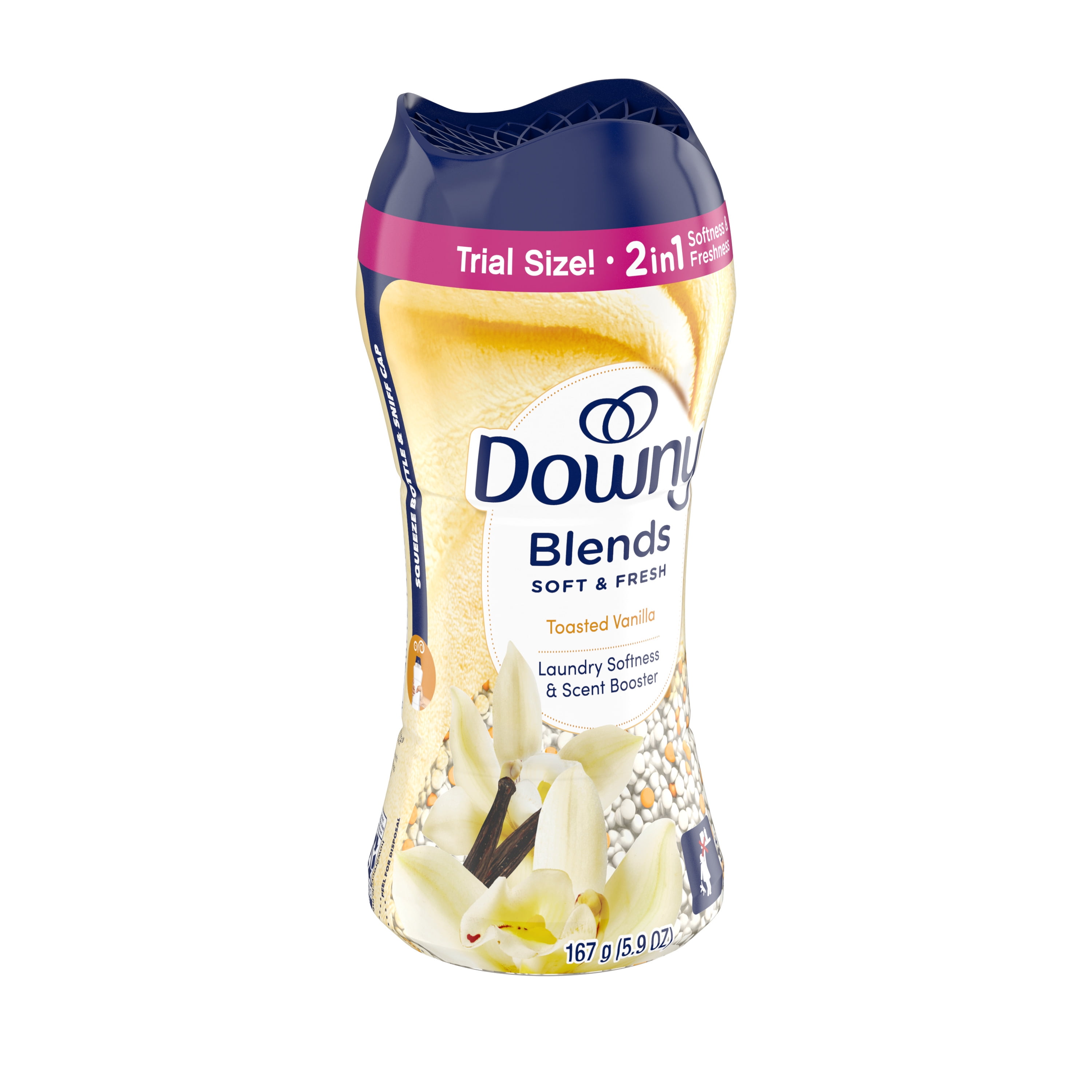 Downy Blends In-Wash Laundry Scent Booster Beads, Softening Fabric Enhancer, Toasted Vanilla (5.9 oz) rqo6g