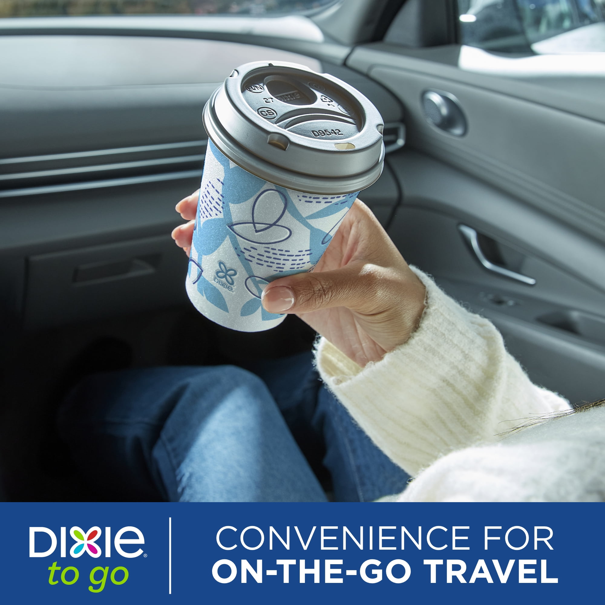 Dixie To Go Insulated Hot Cups with Lids, Leak-Resistant Disposable Coffee Cups (12 oz, 40 Count) dnkce