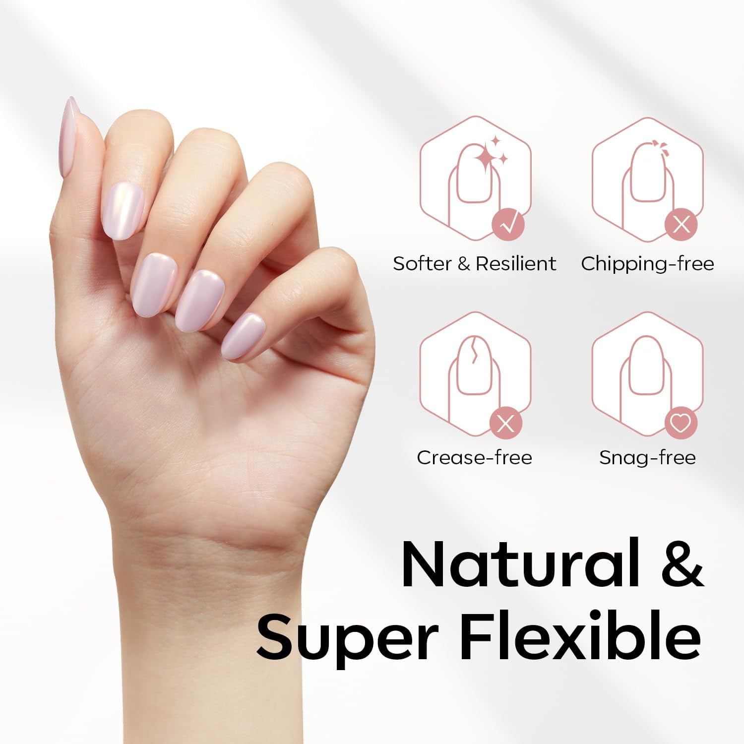 Modelones Extra Short Oval Round Nail Tips (Clear, 510 Pcs) fm1pe