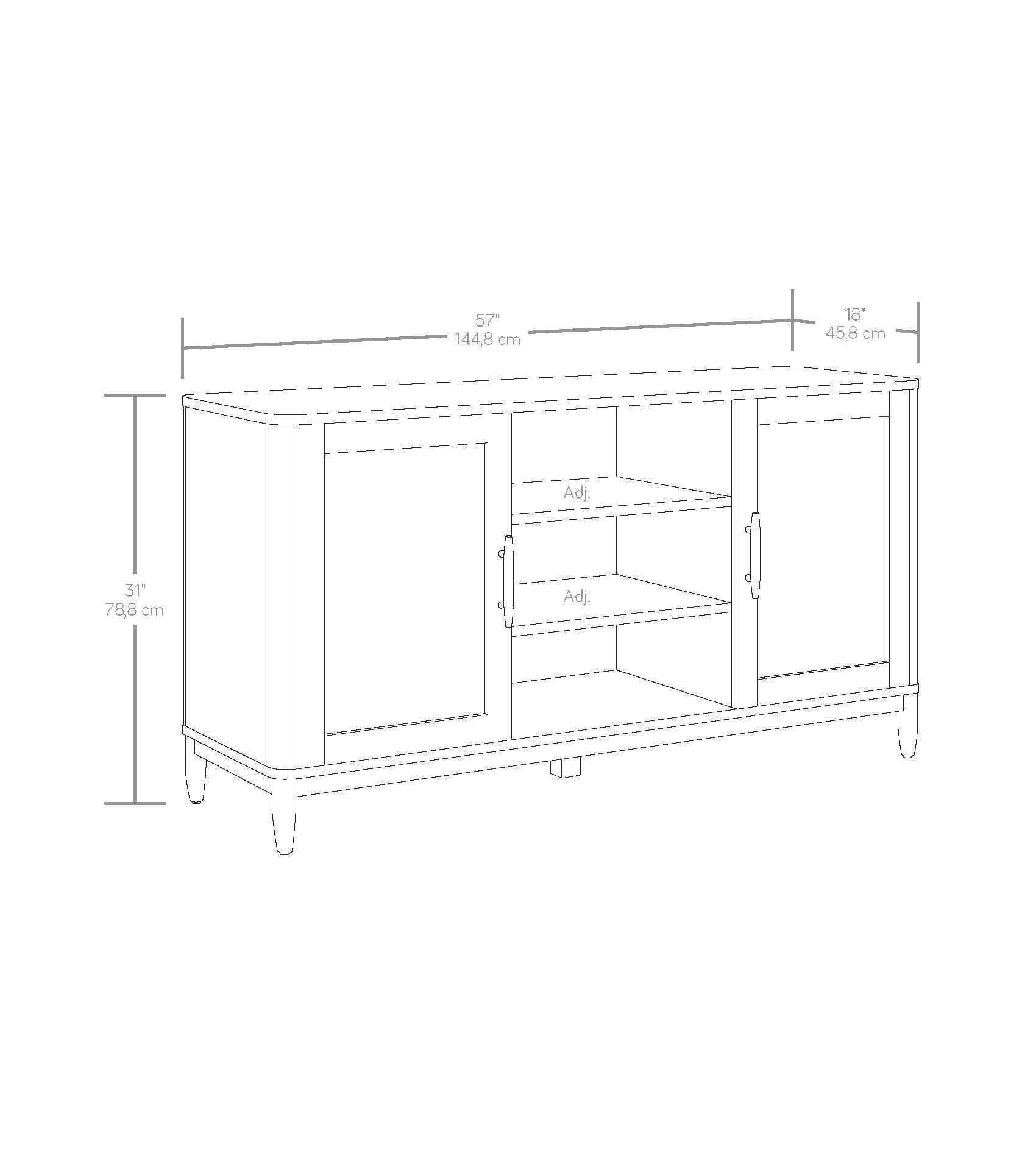Better Homes & Gardens Springwood Cane TV Stand with Rattan Doors (Light Honey, 57.01 in L x 18.03 in W x 31.02 in H) ozi7a