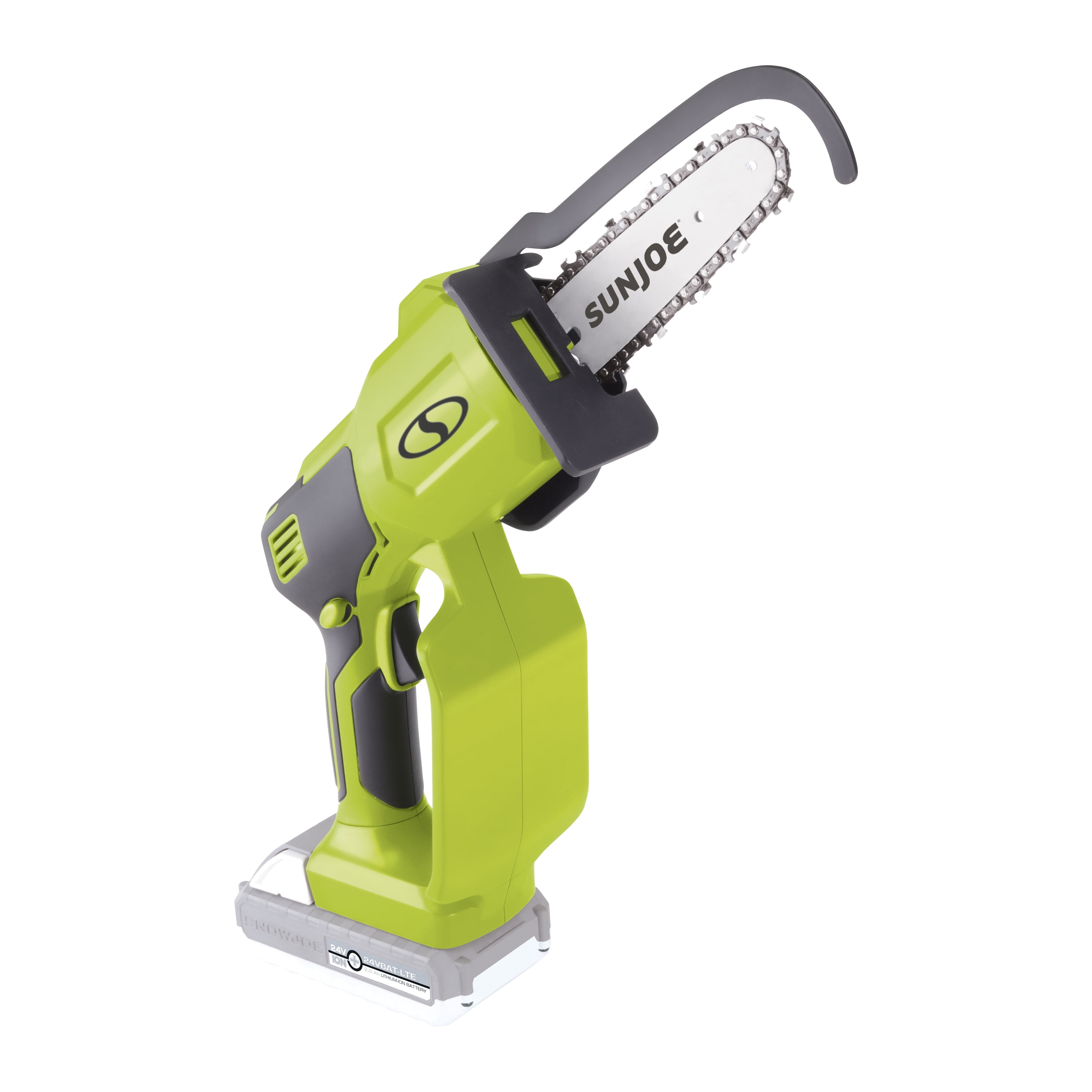Sun Joe 24V Cordless 5-inch Handheld Pruning Chainsaw with 2.0-Ah Battery and Charger (Green, 5.5 lb) 0iult