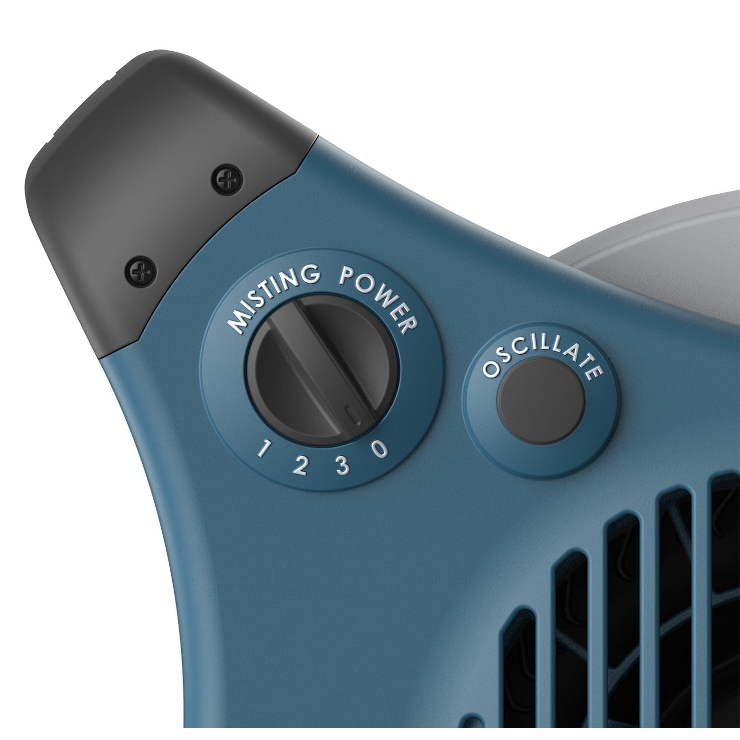 Lasko Misto Outdoor Misting Fan, Pivoting Patio Cooling Fan with 3 Speeds and GFCI Safety Cord (Blue, 15 in) uhryb