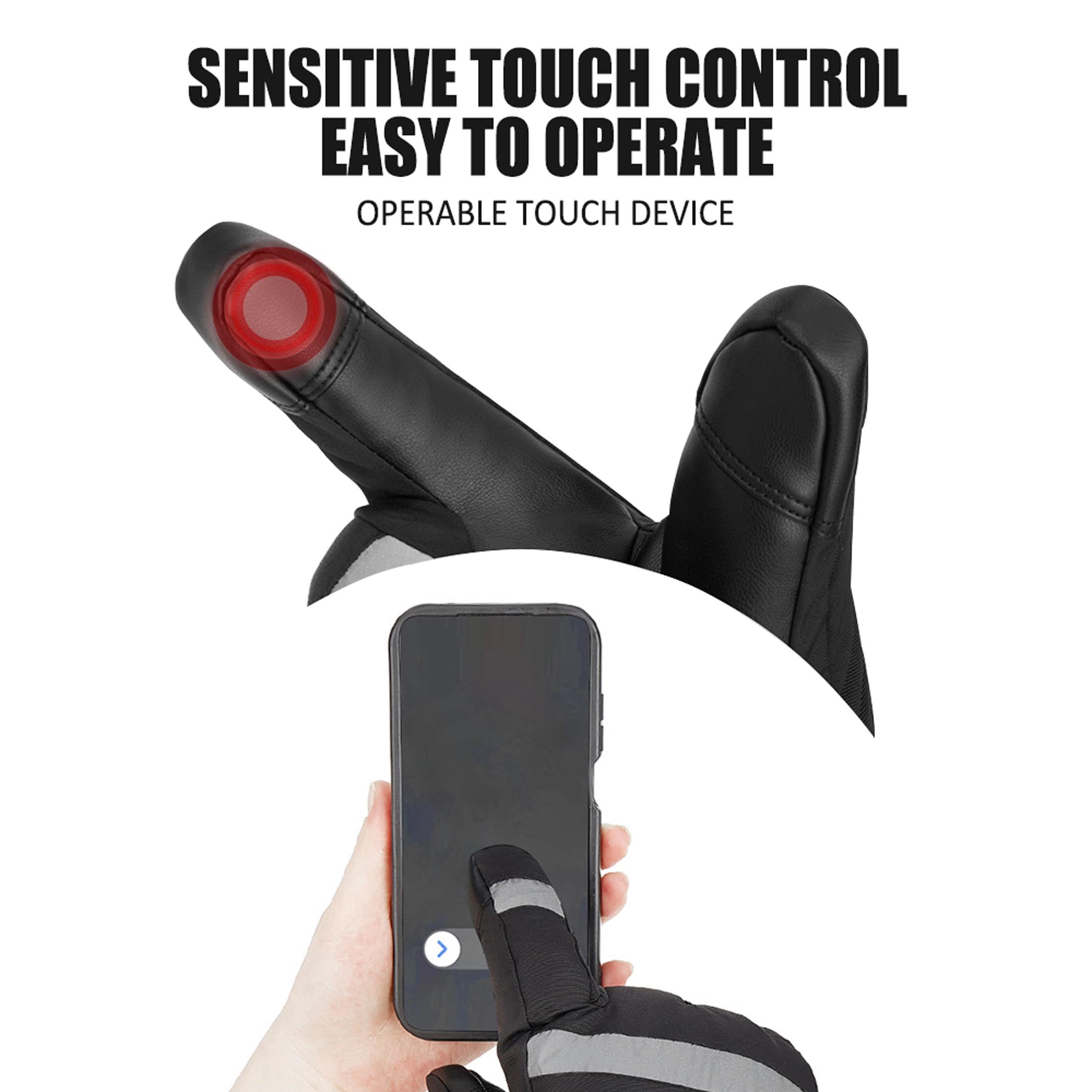 Generic Heated Motorcycle Gloves, Waterproof Windproof Touchscreen Winter Gear (Black, 6000mAh Battery) xoy2j