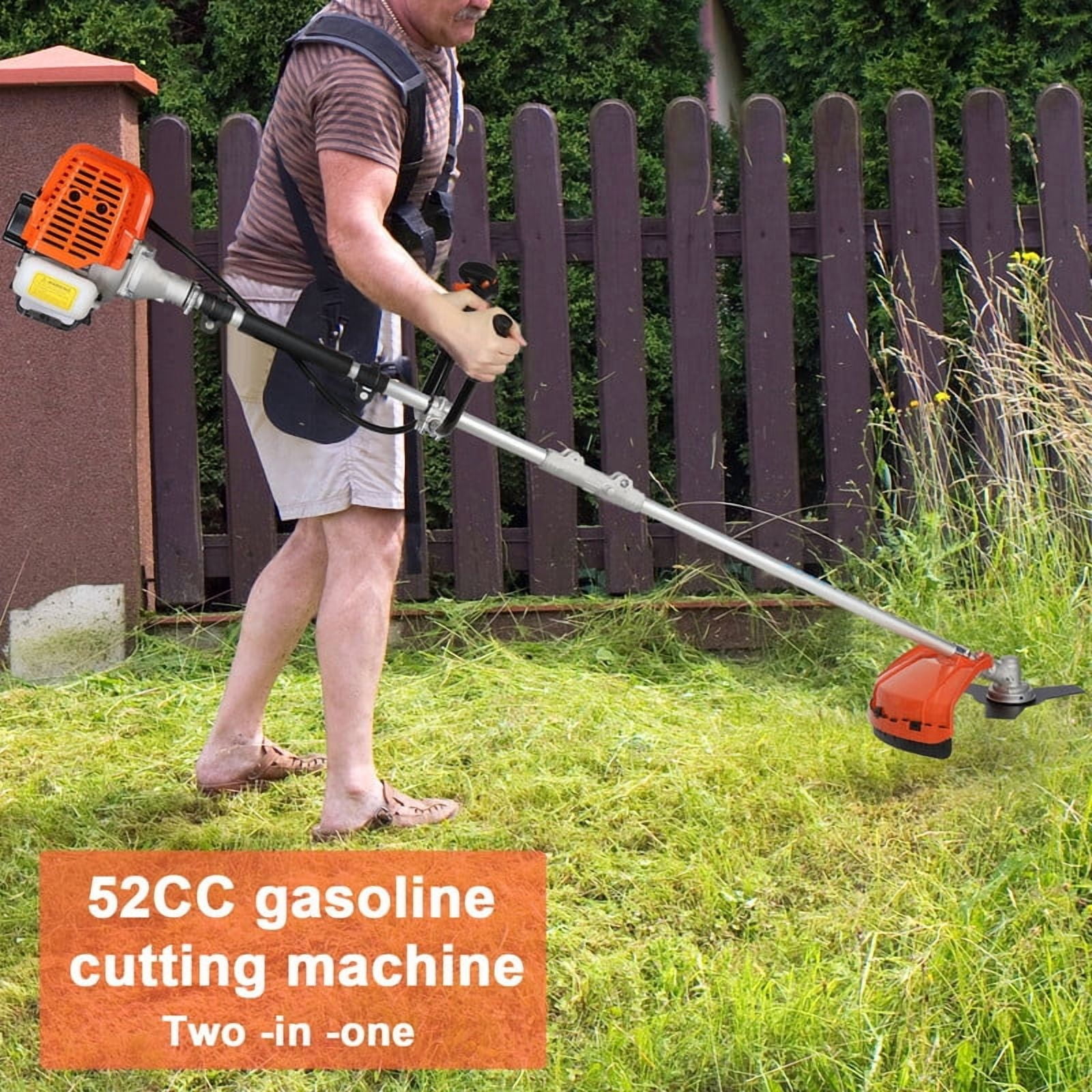 Jraner 52cc Gas Powered Weed Trimmer and Brush Cutter 2-in-1 Lawn Edger (10.6 in) 6kfko