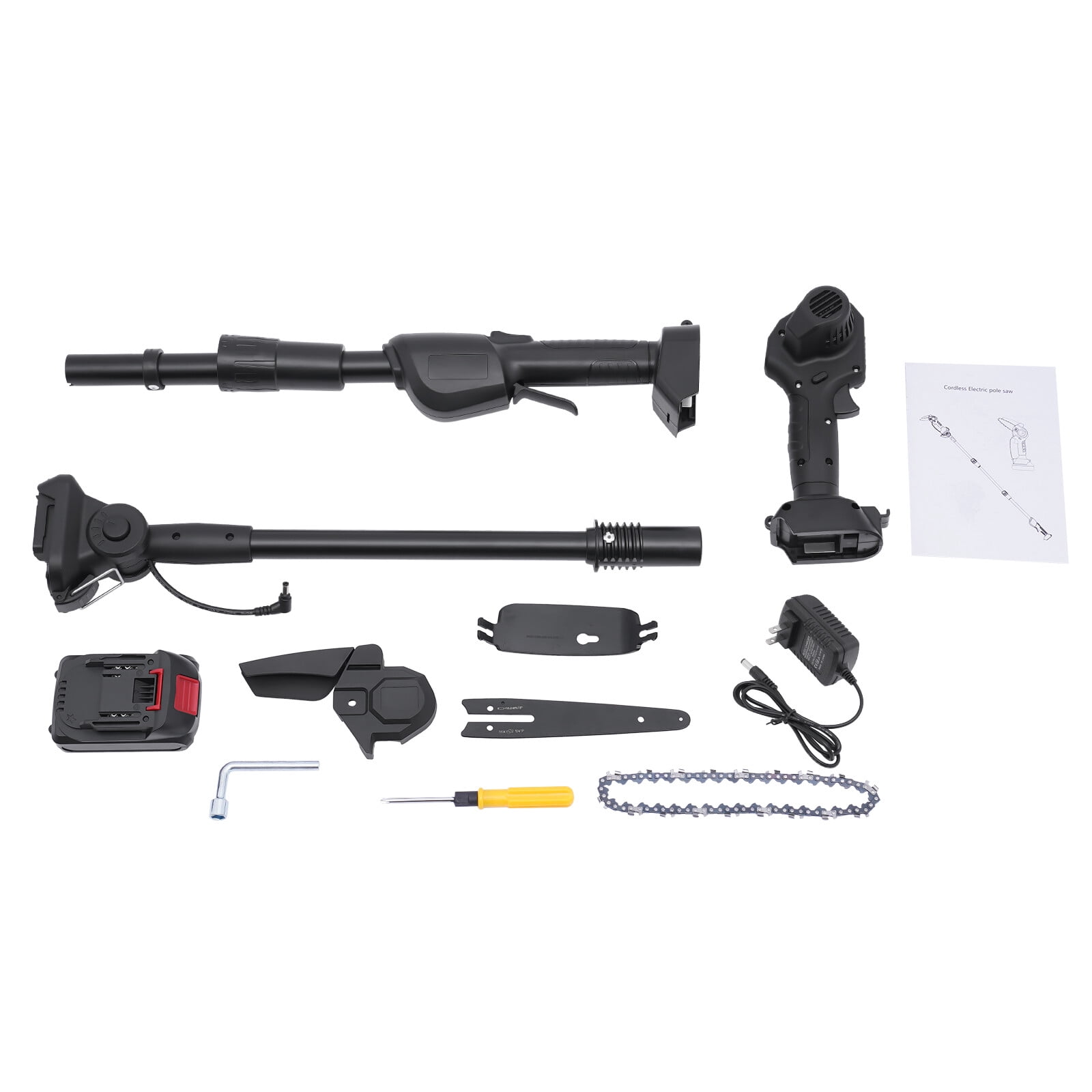 TOOL1SHOoo 2-in-1 Cordless Pole Saw with 13ft Reach (Black, 13ft) 5txh1
