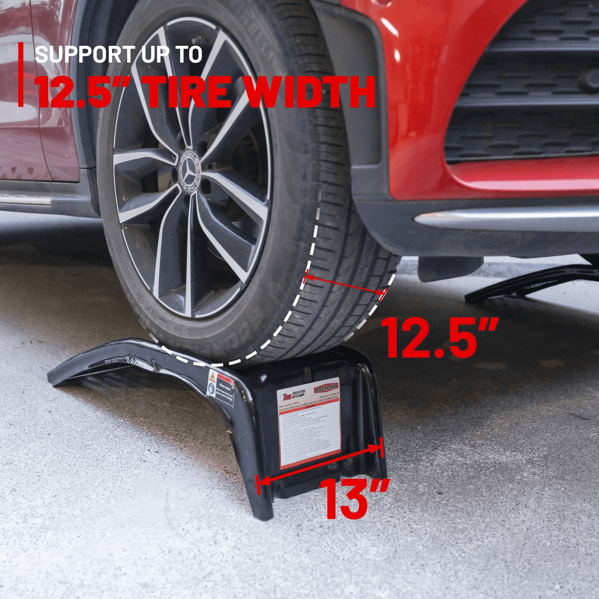 Rockland Heavy-Duty Steel Car Ramps for Auto Maintenance and Oil Changes (Black, 2-Pack) 8973k