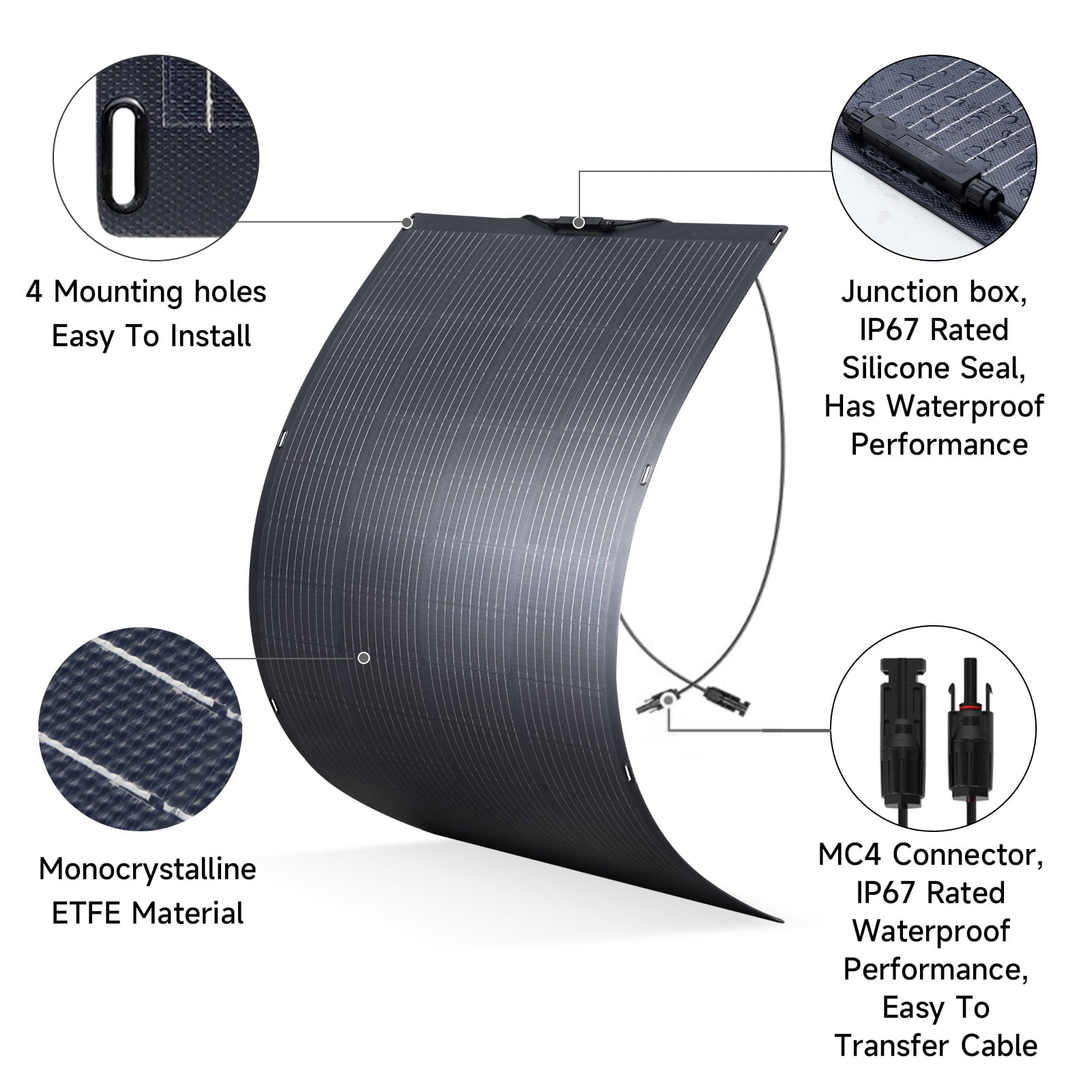 ALLPOWERS R2500 Portable Solar Generator Kit with 200W Flexible Solar Panel (Black, 2016Wh) h33zs