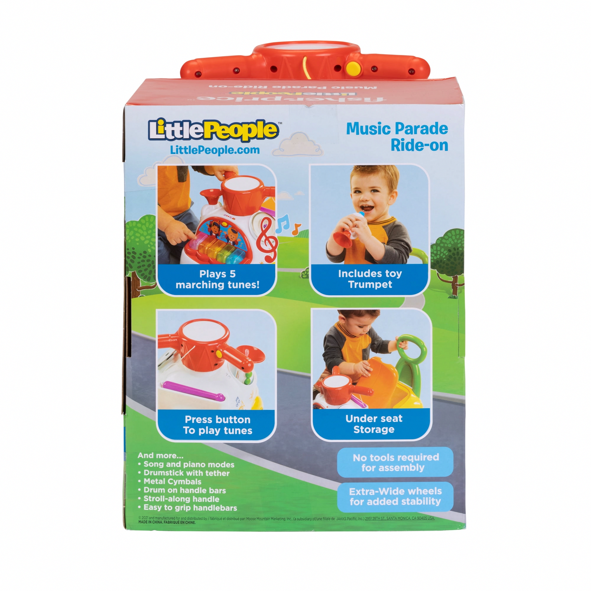 Fisher-Price Little People Music Parade Ride-On Toy with Lights and Sounds (White, 1 Pack) 9s3ht