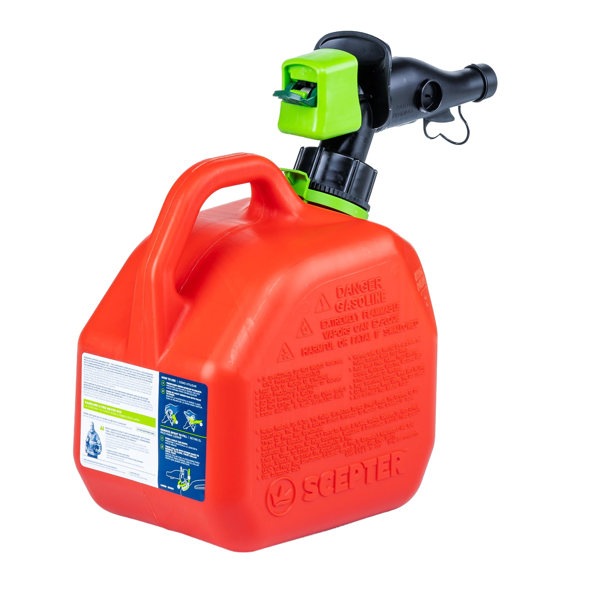 Scepter SmartControl Fuel Container with Easy-Flo Spout (Red, 1 Gallon) ak1fn