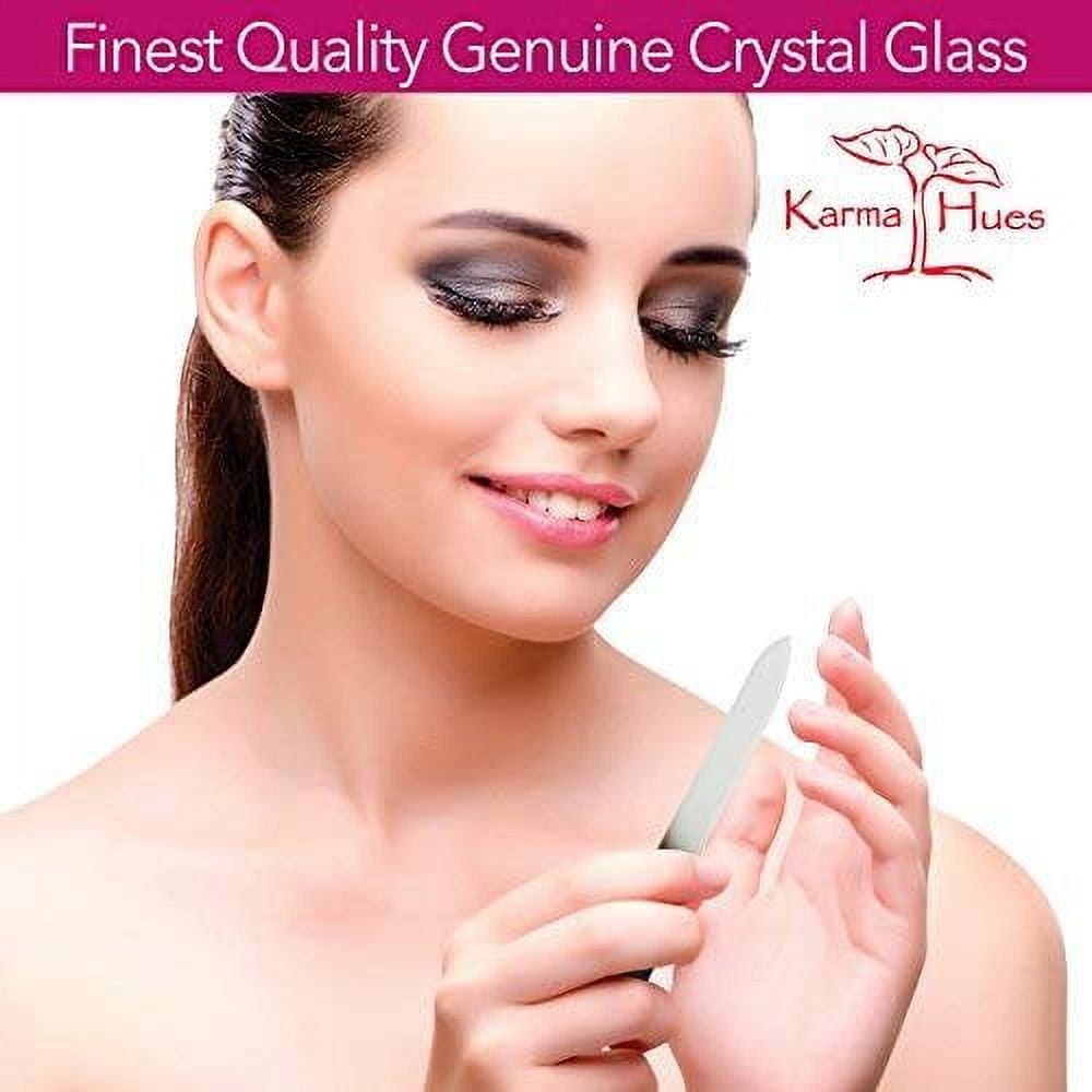 Karma Organic Glass Nail File Set (Blue and Pink, 2 Pack) v9v68