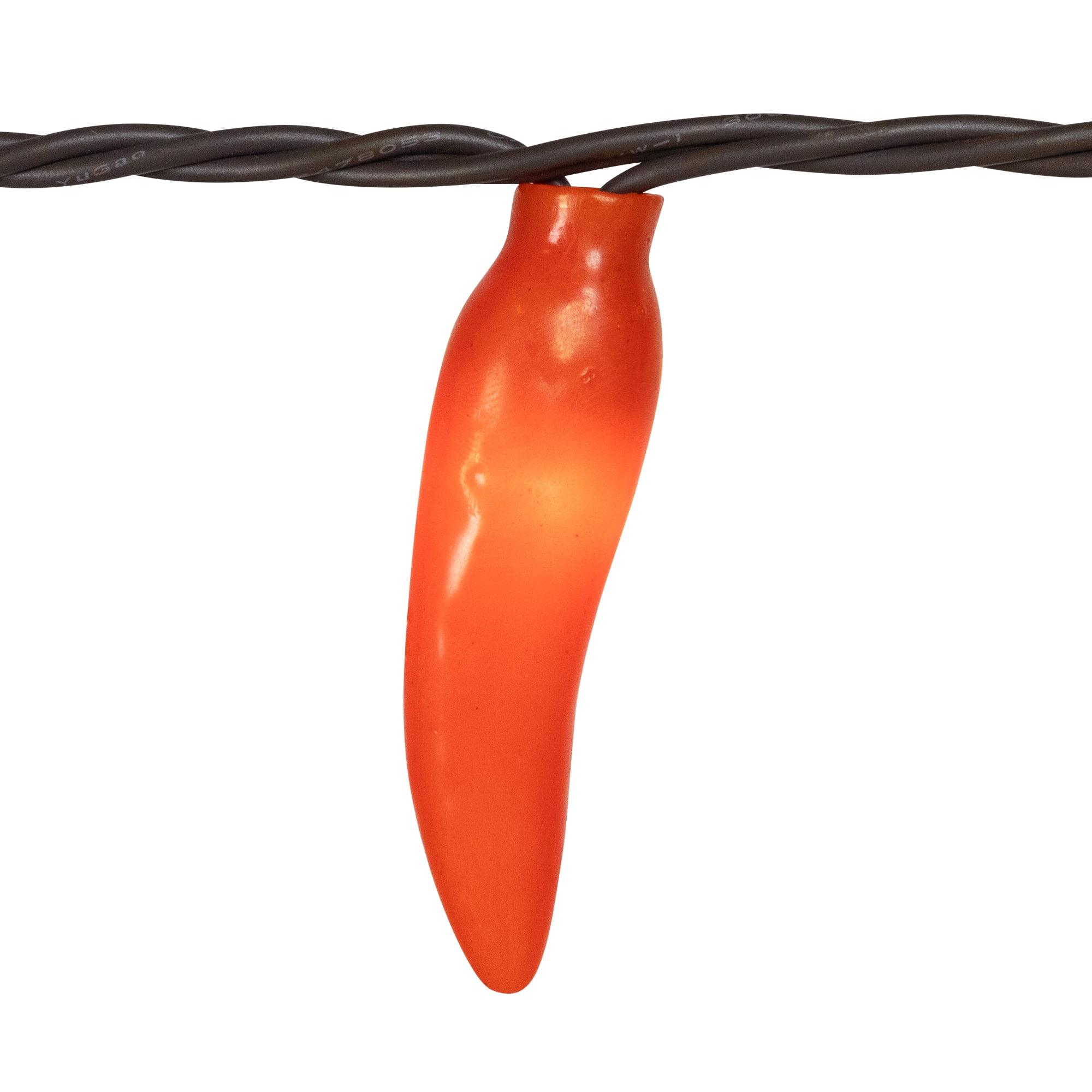 Northlight Chili Pepper String Lights for Indoor Outdoor Patio Decor (Orange, 19.5 ft, 35 ct) yh5d1