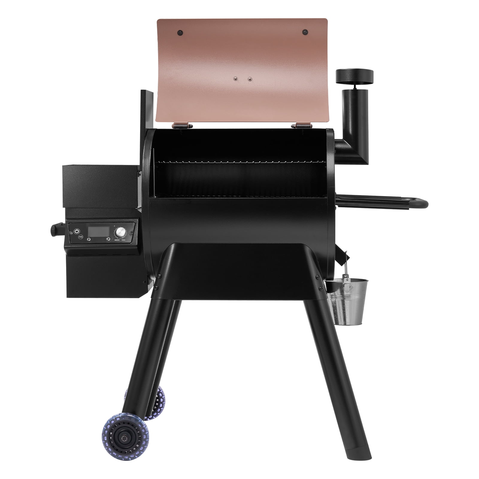 KFFKFF Wood Fired Pellet Grill and Smoker with WiFi App Control (Bronze Black, 575 sq in) uttcg
