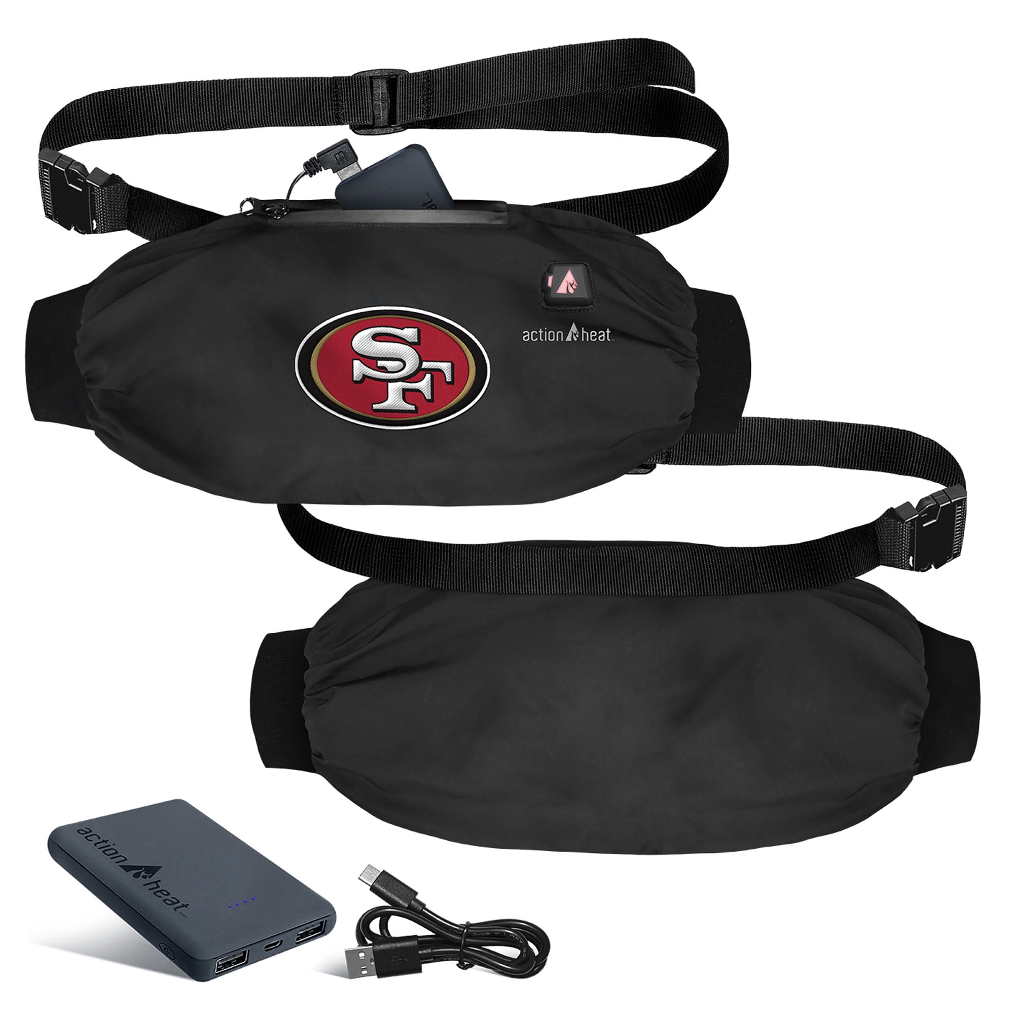 ActionHeat San Francisco 49ers 5V Battery Heated Hand Muff (Black, One Size) w0we0