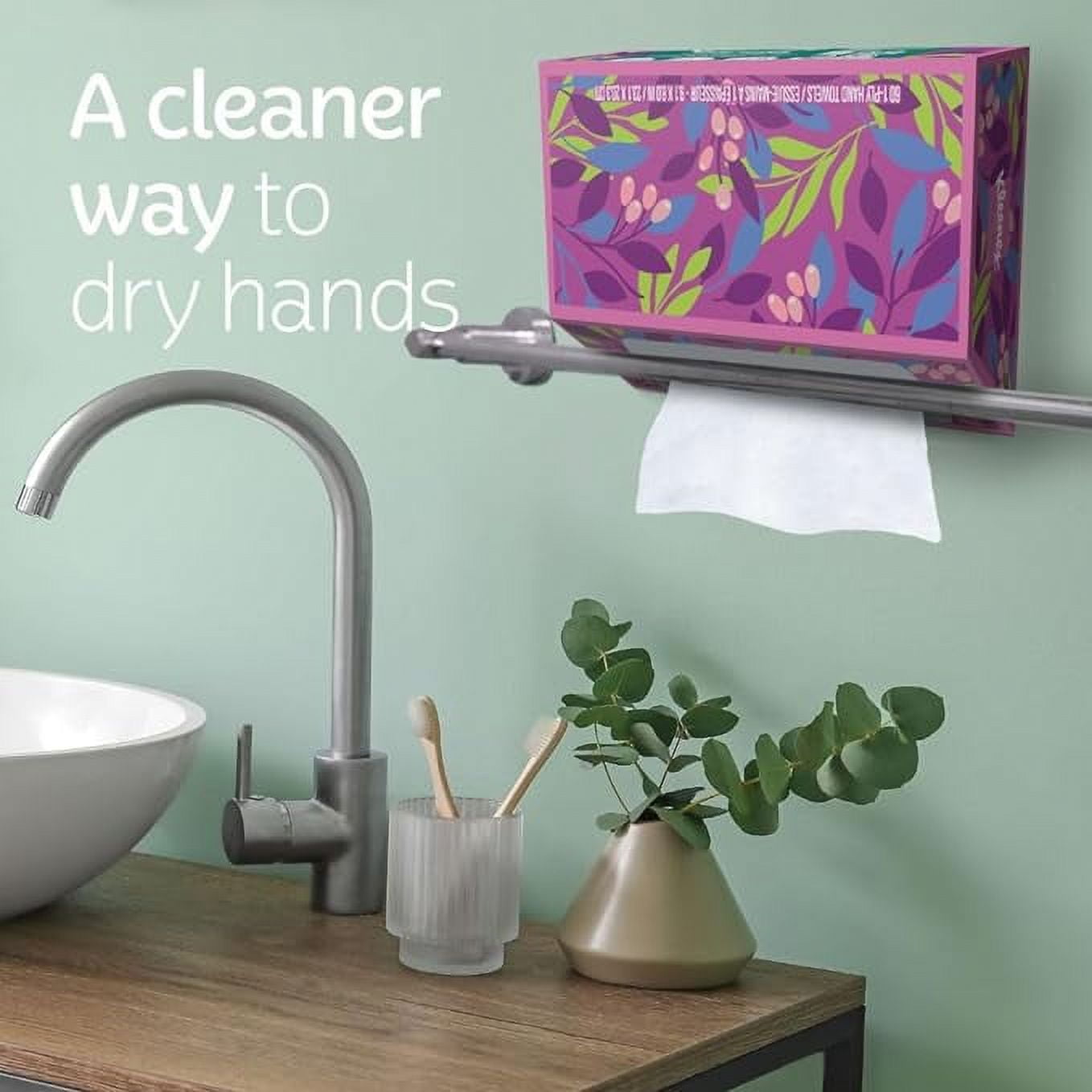 Kleenex Disposable Hand Towels, Ultra-Soft Absorbent Bathroom Paper Towels (Grey, 60 Count) on8cs