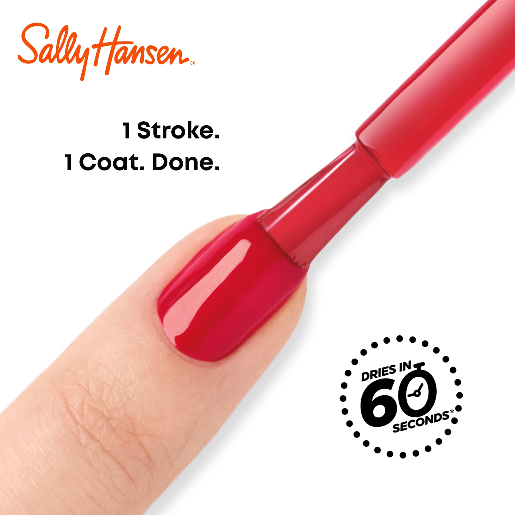 Sally Hansen Insta-Dri Nail Polish, High-Shine Quick-Dry Formula (Asap Apple, 0.31 fl oz) lqw1r