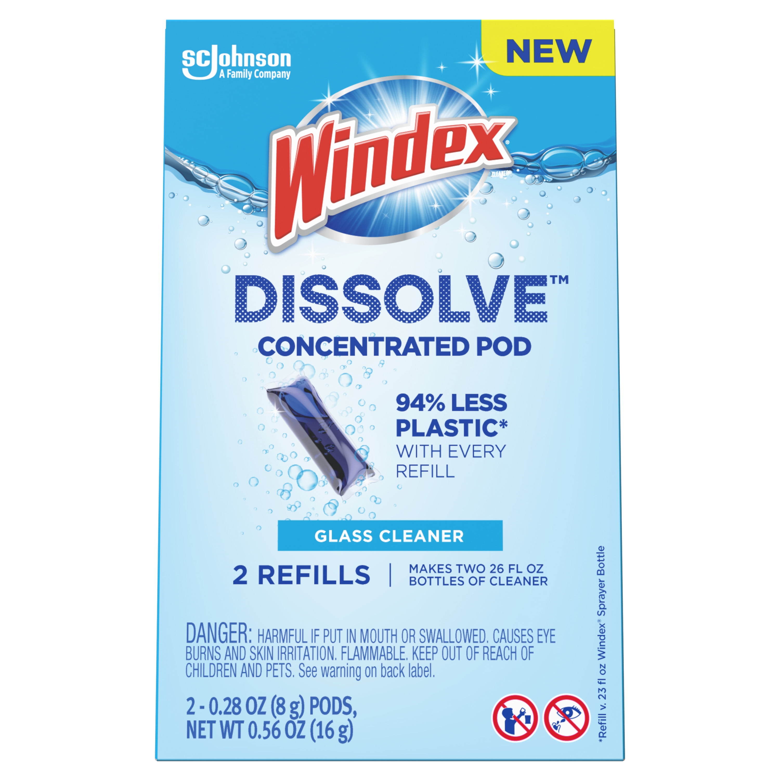 Windex Dissolve Concentrated Glass Cleaner Refill Pods (2 Count) vv8io