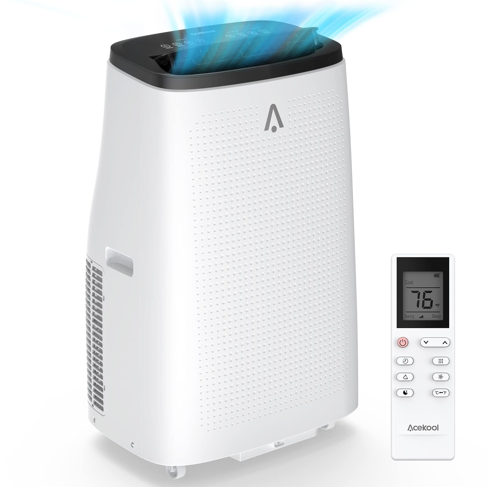 Amkui 15,000 BTU Portable Air Conditioner, 3-in-1 Dehumidifier and Fan, Cools Up to 850 Sq. Ft. (White) hy0l3