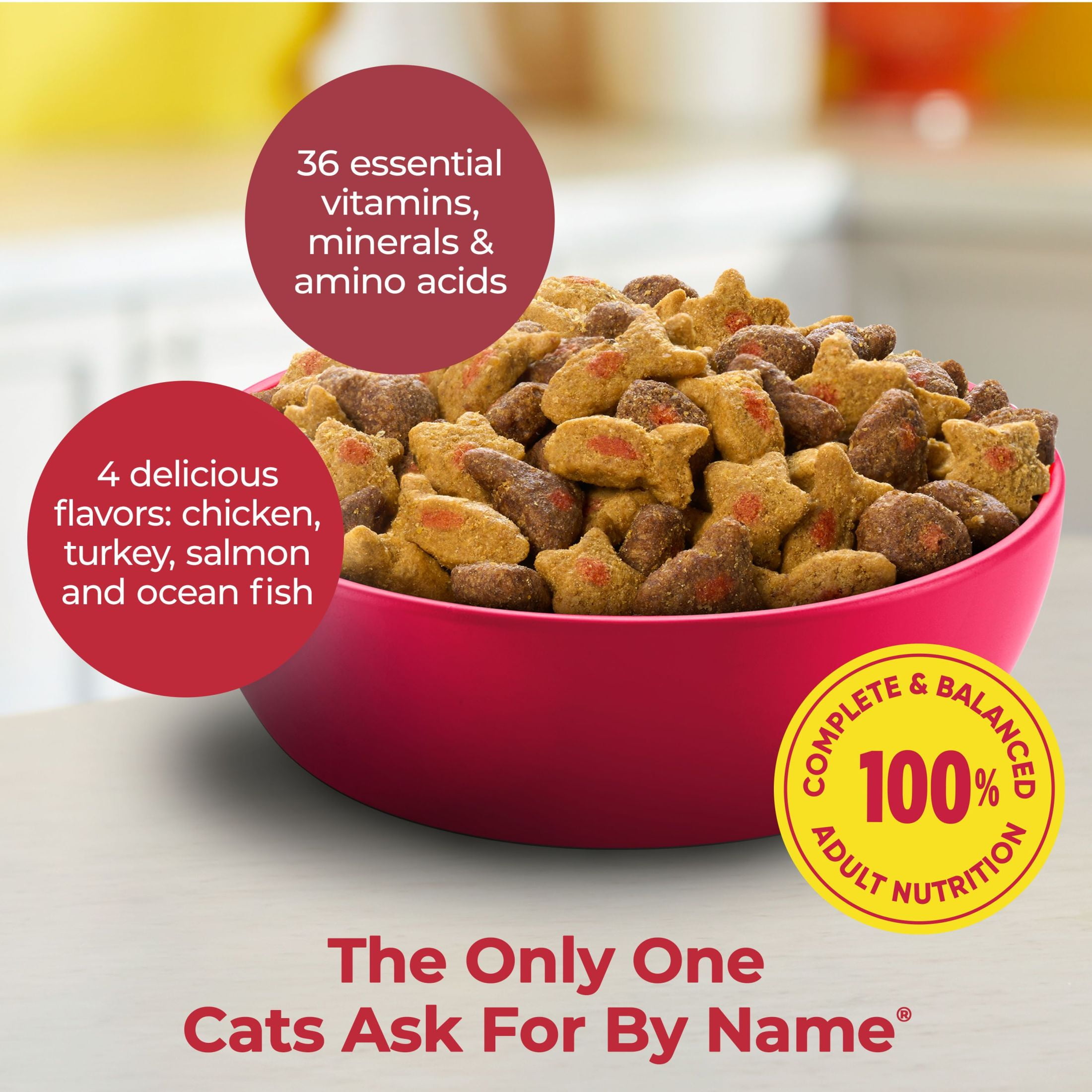 Meow Mix Hairball Control Dry Cat Food for Adult Cats (Chicken, Turkey, Salmon, Ocean Fish, 6.3 lb) vq7wf