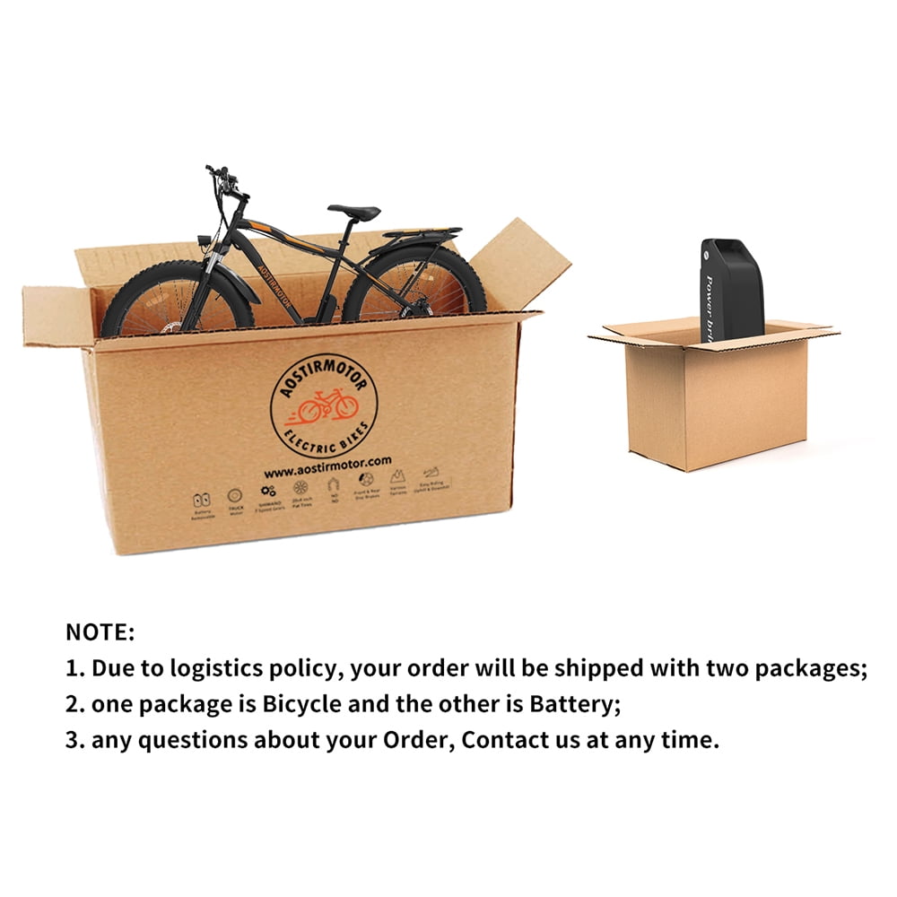 Aostirmotor Electric Mountain Bike, 750W Motor 48V 13Ah Removable Battery, 26 in Fat Tire Ebike for Adults (Black) xpx44