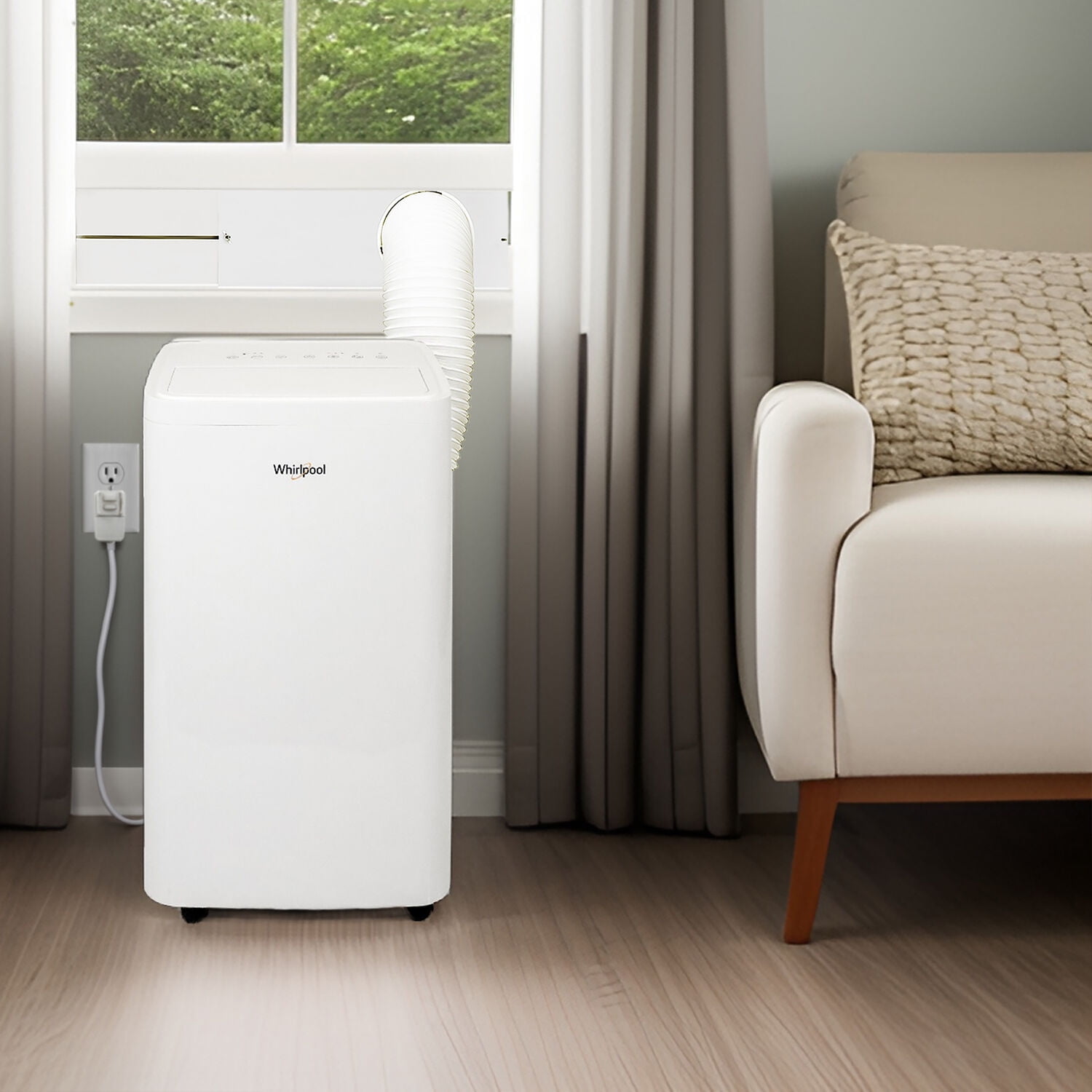 Whirlpool Portable Air Conditioner (14,000 BTU, 700 Sq Ft Cooling Capacity, White) bw0e1