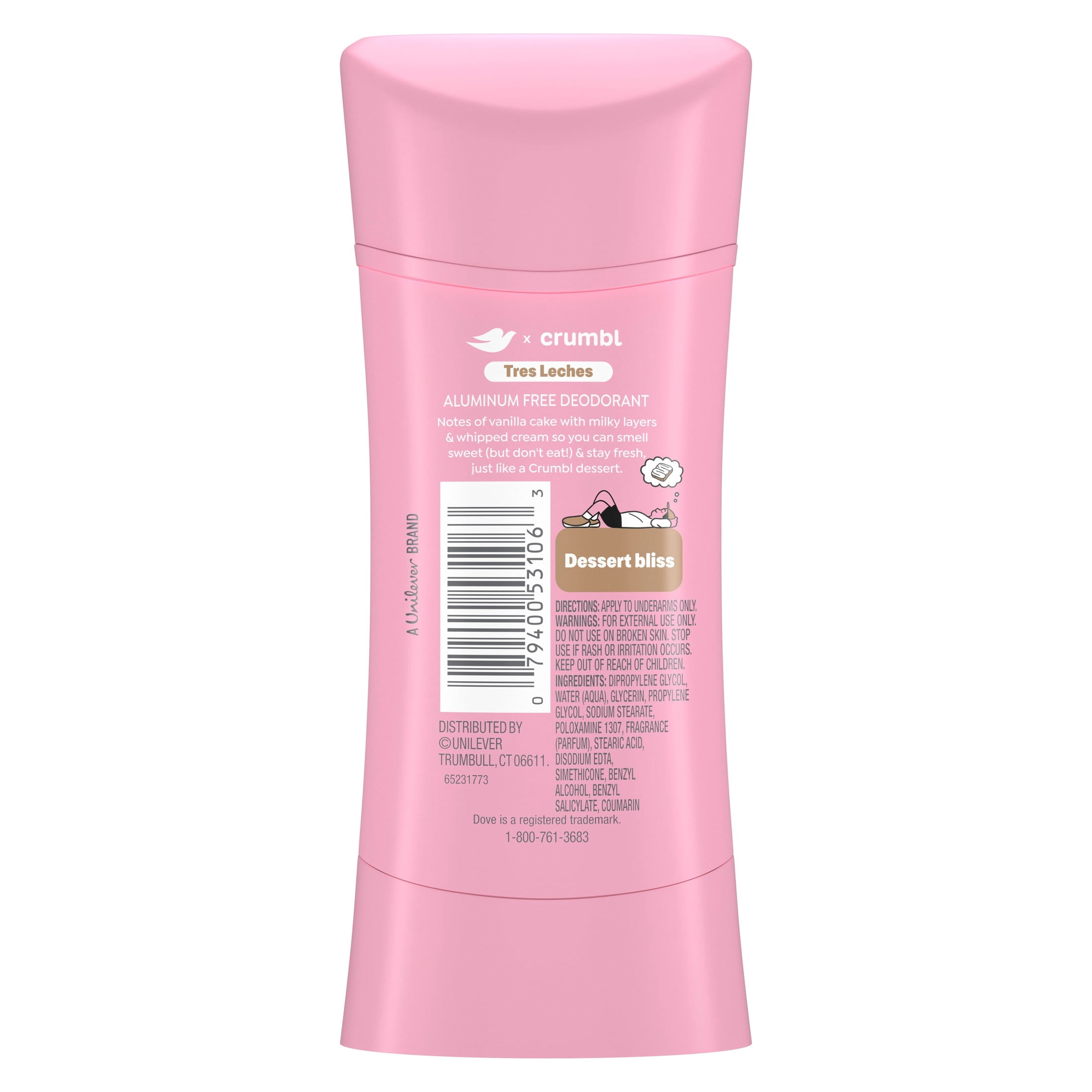 Dove Crumbl Tres Leches Limited Edition Deodorant for Odor Protection (2.6 oz) lyj35