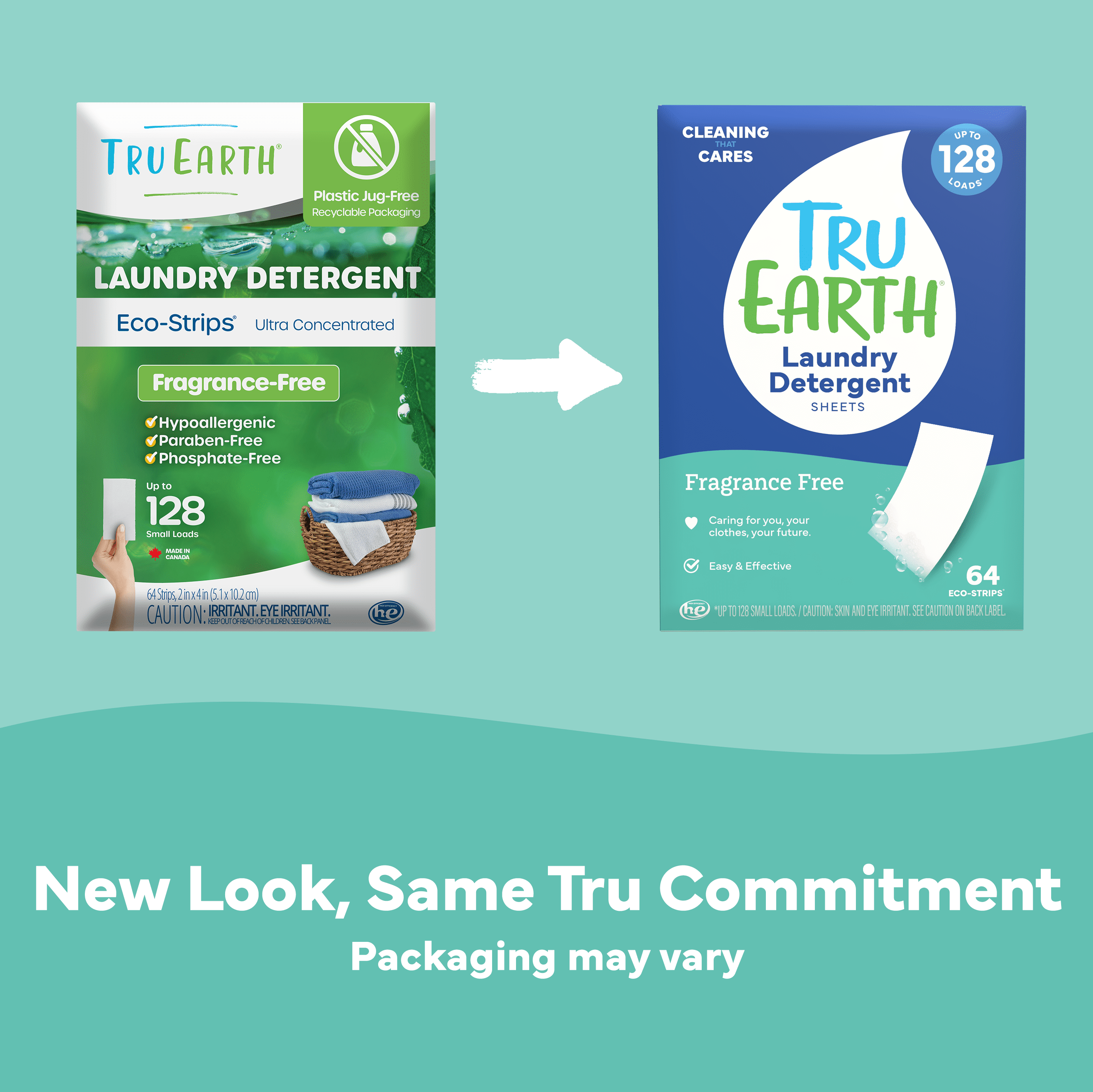 Tru Earth Laundry Detergent Sheets Eco-Strips (Unscented, 128 Loads) s5pw0