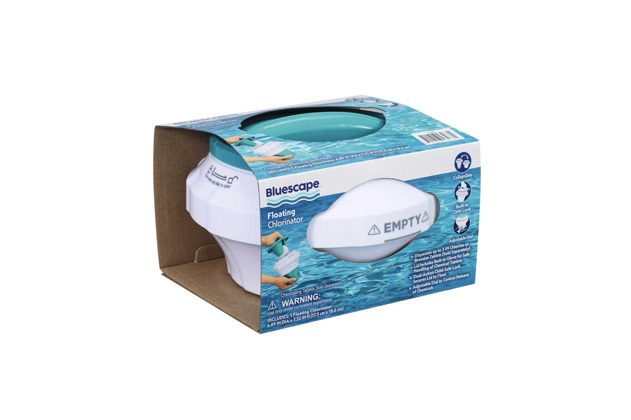 Bluescape Pool Chemical Dispenser with ChemGuard Protective Glove (1 Pack) kc5zf
