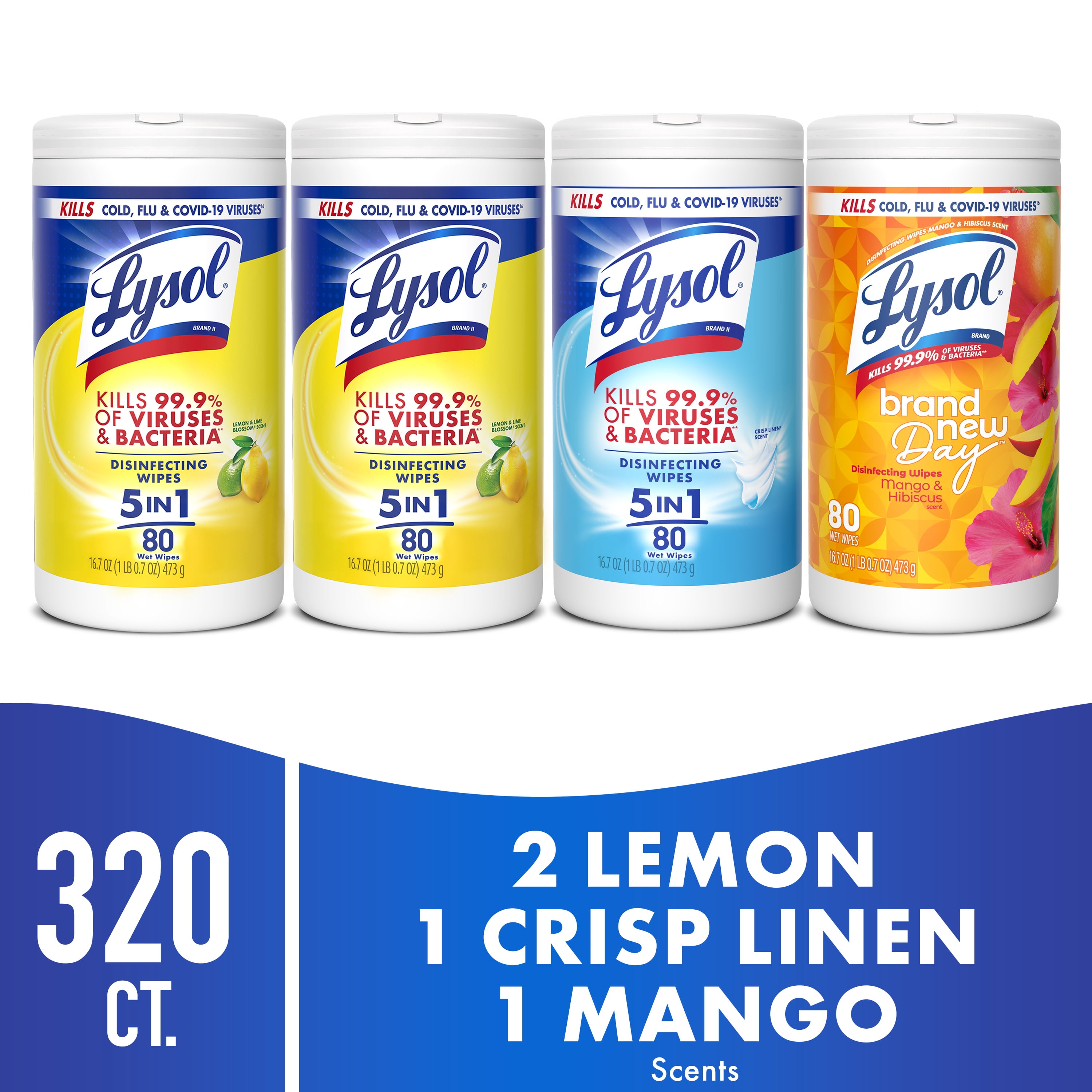 Lysol Disinfecting Wipes Multi-Surface Antibacterial Cleaning Wipes (Assorted Scents, 320 Count) fqine