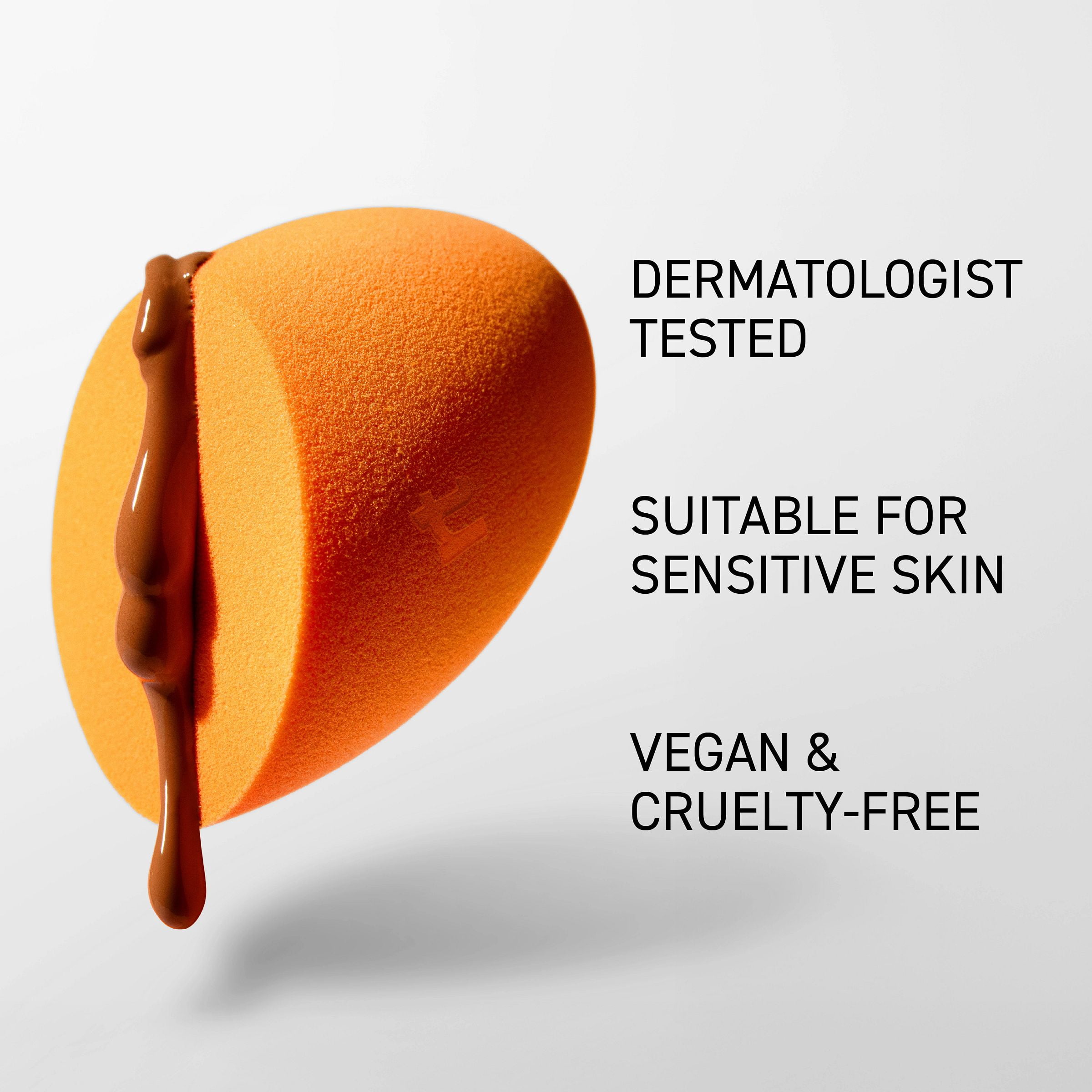 Real Techniques Miracle Complexion Sponge, Makeup Blending Tool for Liquid and Cream Foundation (Orange, 1 Count) jdmnr