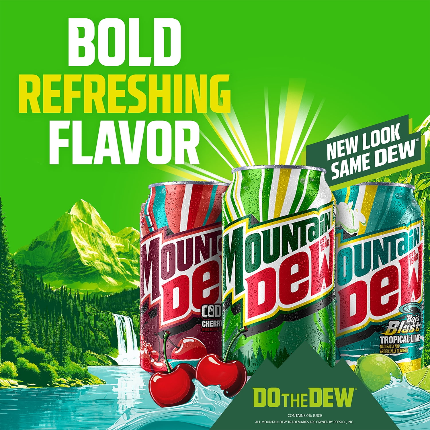 Mountain Dew Citrus Soda (Original Flavor, 24 Pack, 12 fl oz) 36qss
