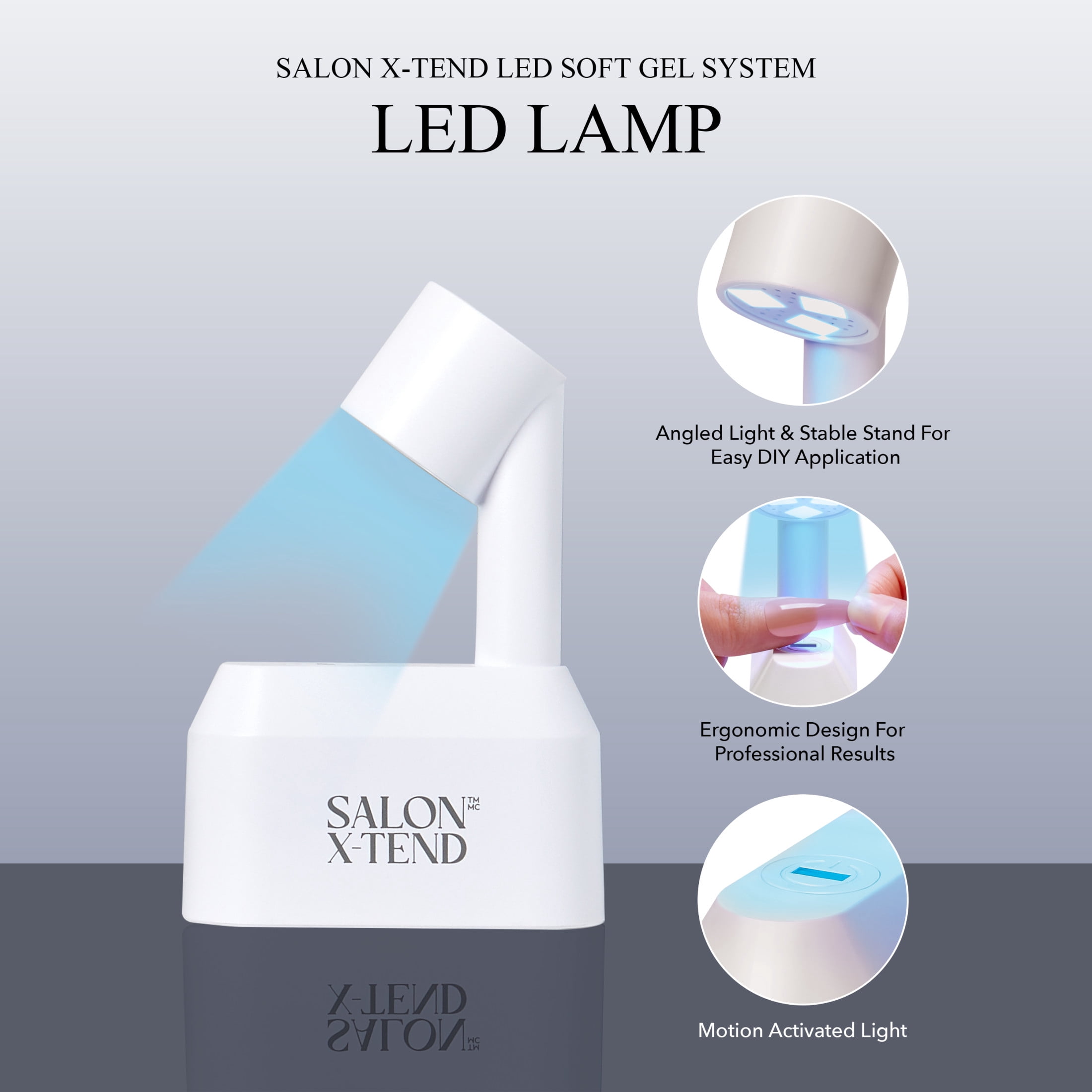 Kiss Salon X-tend LED Gel Nail Kit, Perk, Medium Coffin, Beige (30 Count, 0.16 fl oz) kyeef