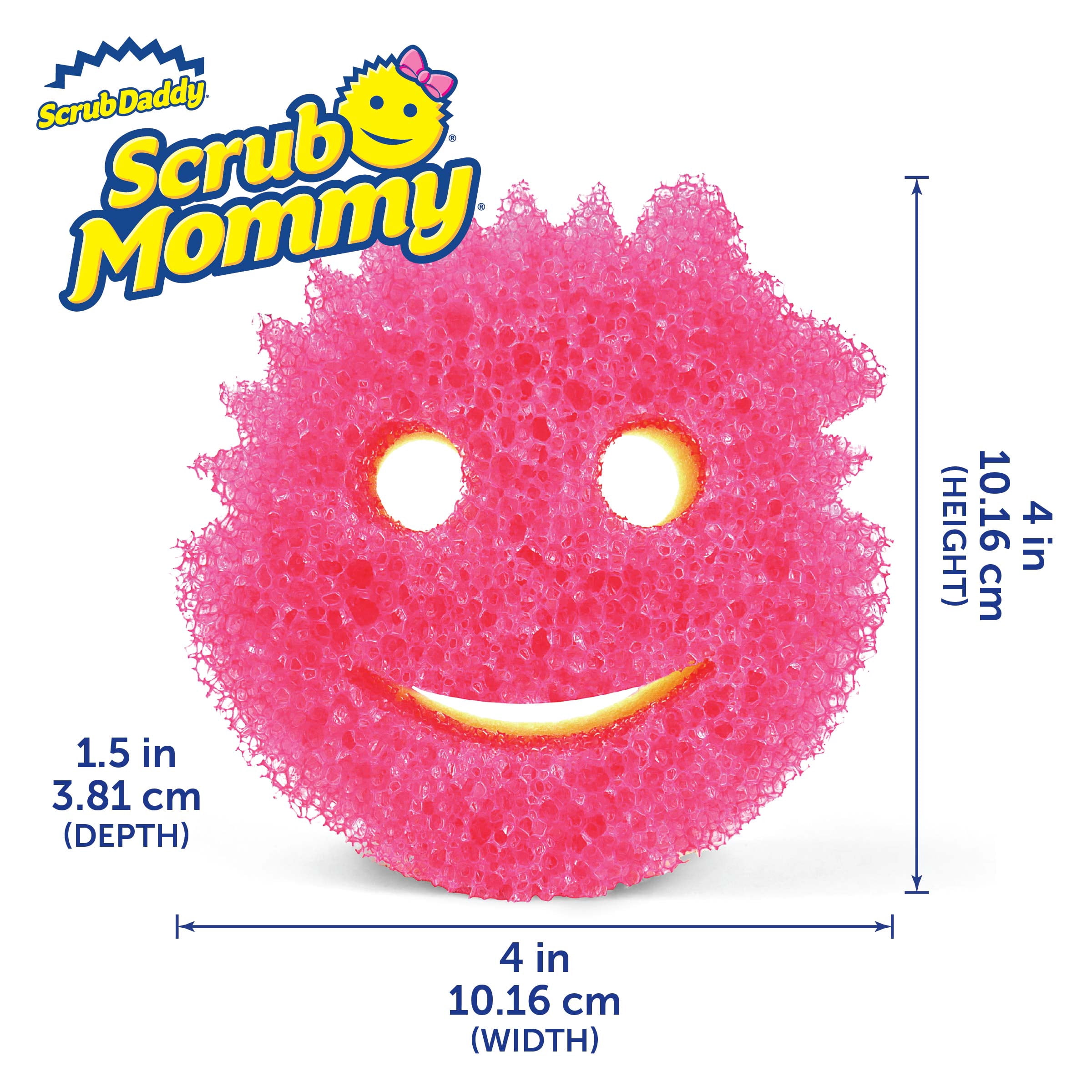 Scrub Daddy Scrub Mommy Dual-Sided Scratch-Free Cleaning Sponge (Pink, 1-Pack) m9qrx