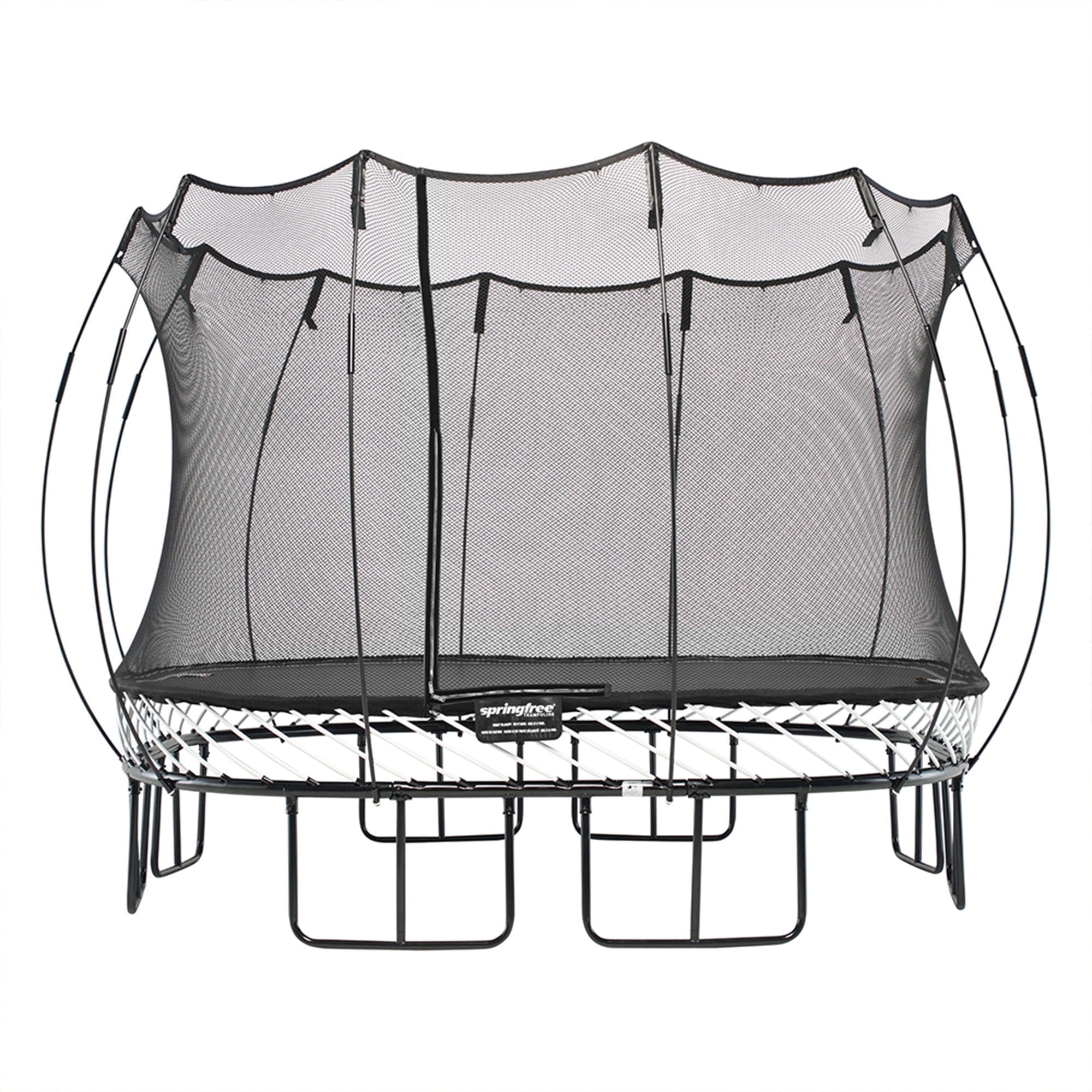 Springfree 11 Ft Large Square Backyard Trampoline with Safety Enclosure (Black, 11 ft) gulpb