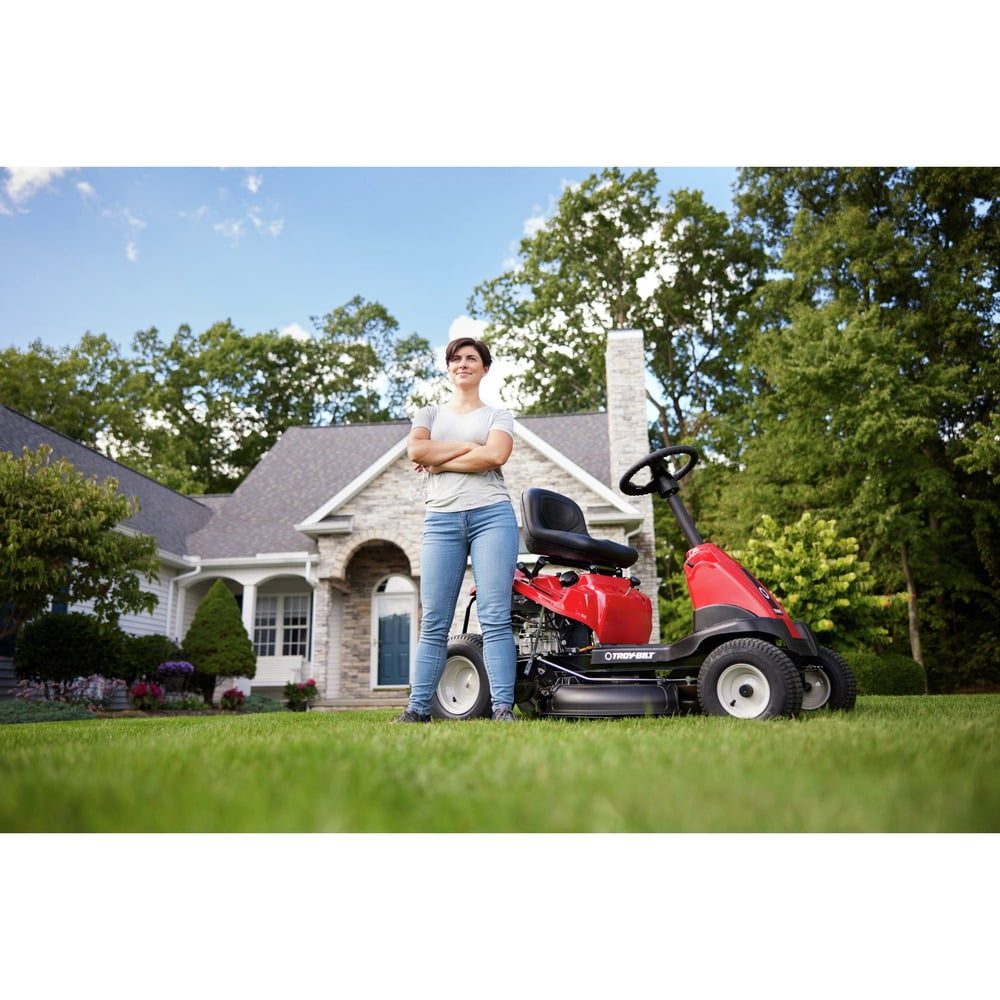 Troy-Bilt 30 in. Compact Riding Gas Lawn Mower with Briggs & Stratton Engine (344cc, 6-Speed) zcl1u