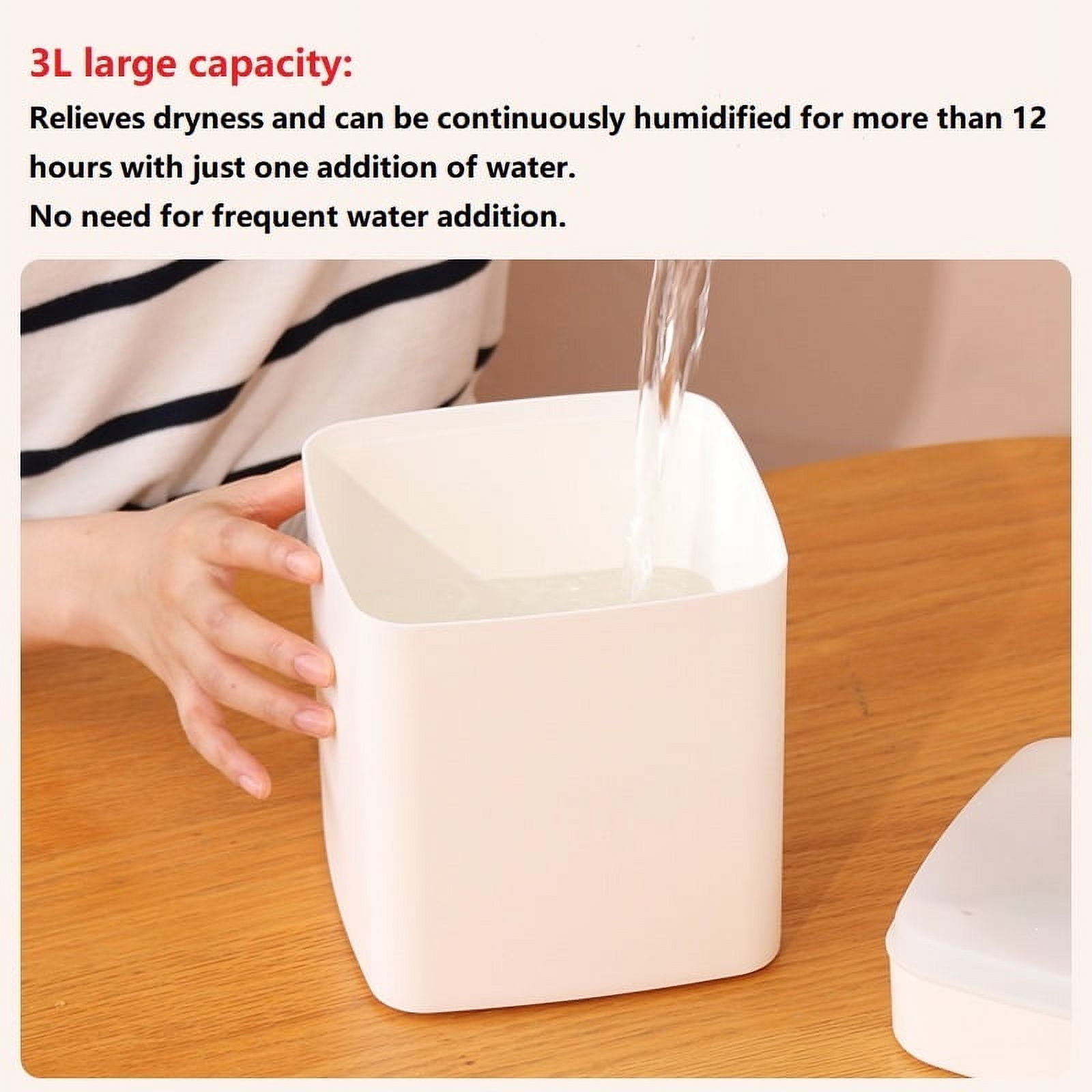 HHENGYISOUL Large Room Humidifier, Top Fill Ultrasonic Mist Maker with Dual Spray Ports and Night Light (White, 101 fl oz) 1uexa