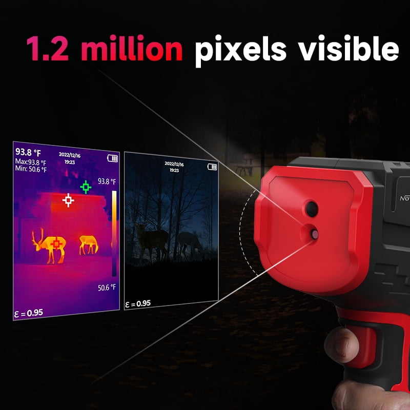 NOYAFA NF-521 Infrared Thermal Imaging Camera, Handheld Industrial Thermal Imager with 2.4 in LCD Display (Red) pid5x