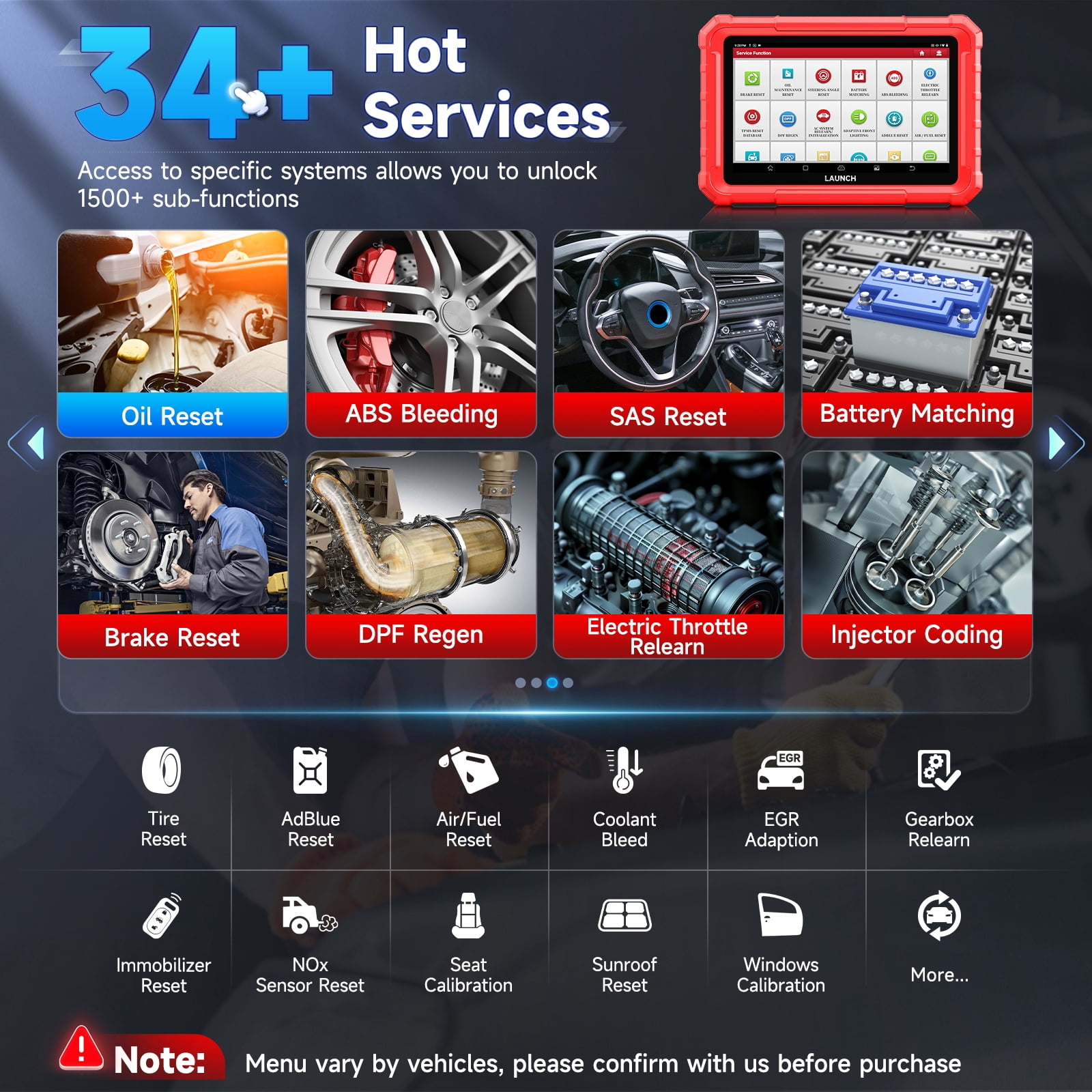LAUNCH X-431 Pro Star Bidirectional OBD2 Diagnostic Scanner (Red, 8-inch Tablet) fjp4v
