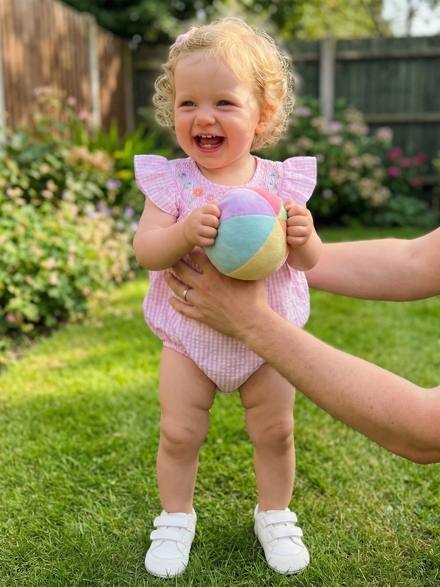 BemeyourBBs Newborn Baby Girls Summer Bubble Romper (Pink, 0-3 Months) 4zaet
