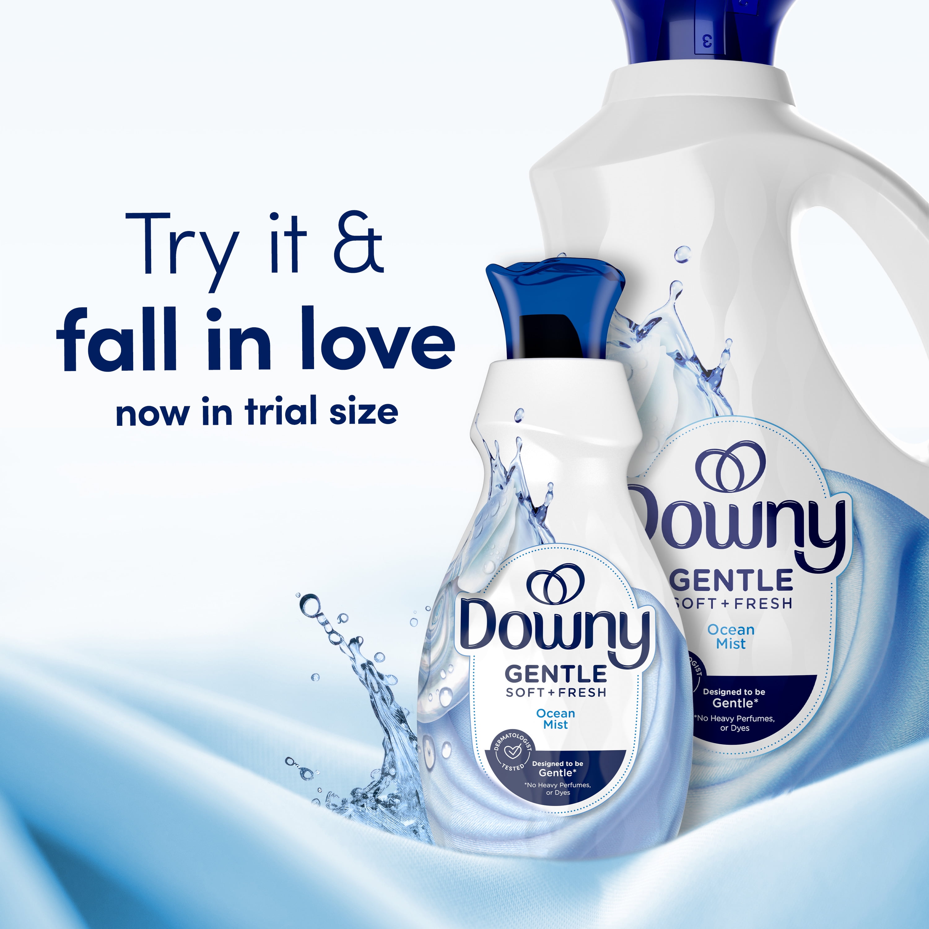 Downy Gentle Soft + Fresh Liquid Fabric Softener, Ocean Mist Scent (93 fl oz, 138 Loads) mxioi