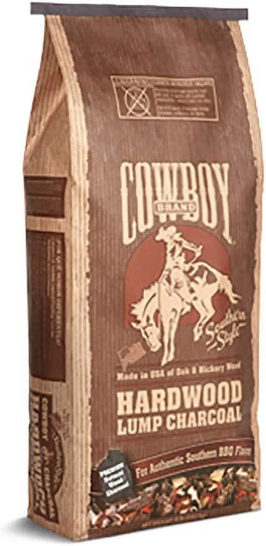 Cowboy Southern Style Hardwood Lump Charcoal for Grilling and Smoking (18 lb) 8r32n
